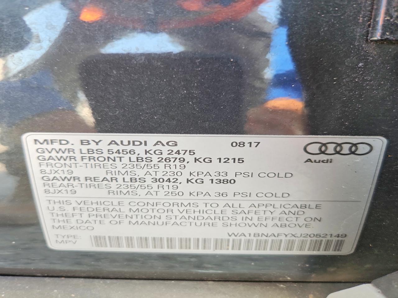 2018 Audi Q5 Premium Plus Gray vin: WA1BNAFYXJ2052149