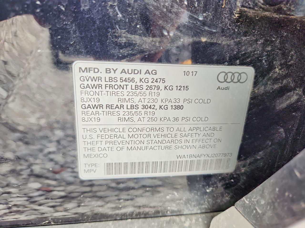 2018 Audi Q5 Premium Plus Black vin: WA1BNAFYXJ2077973