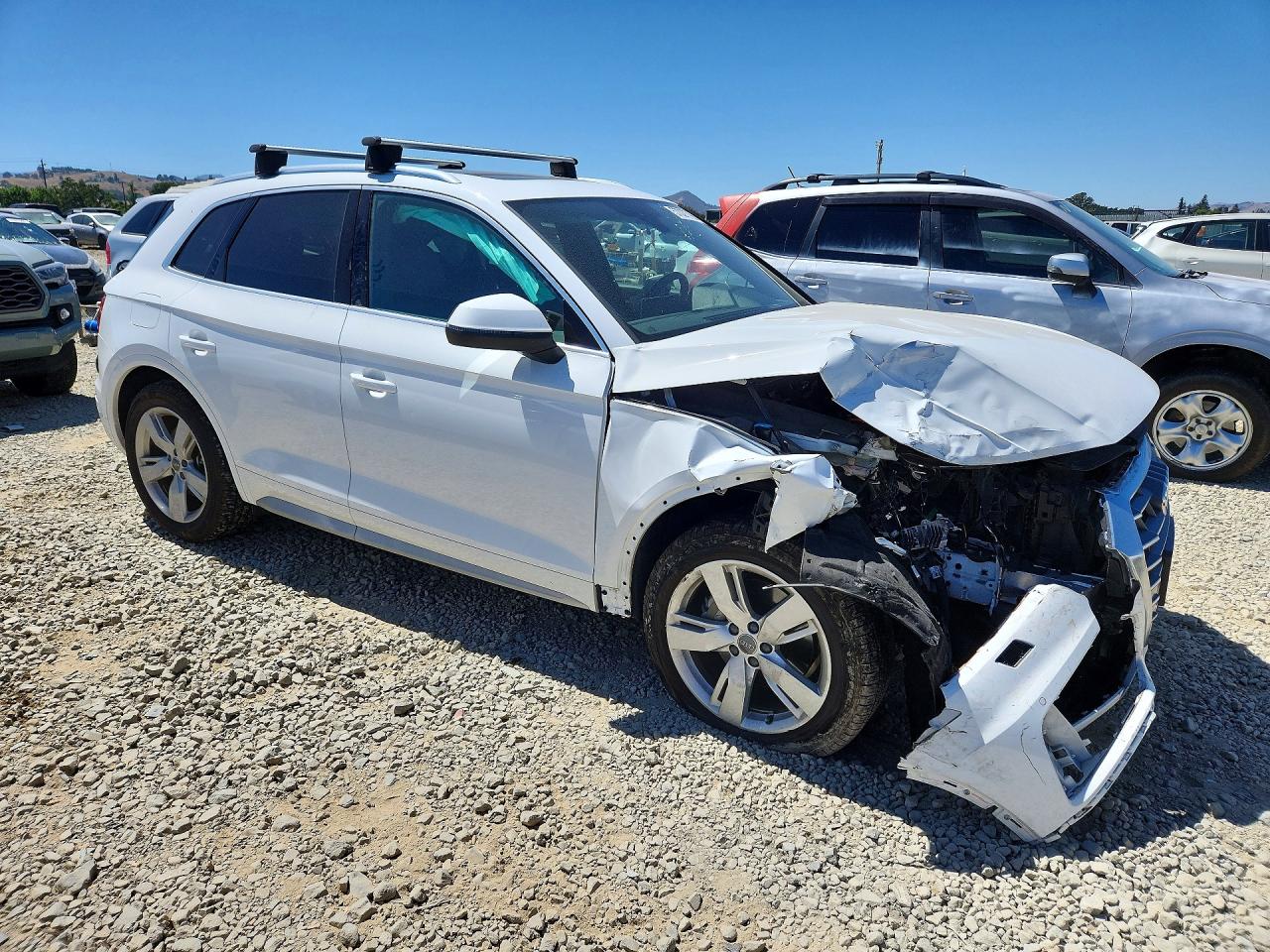 2019 Audi Q5 Premium Plus White vin: WA1BNAFYXK2093236