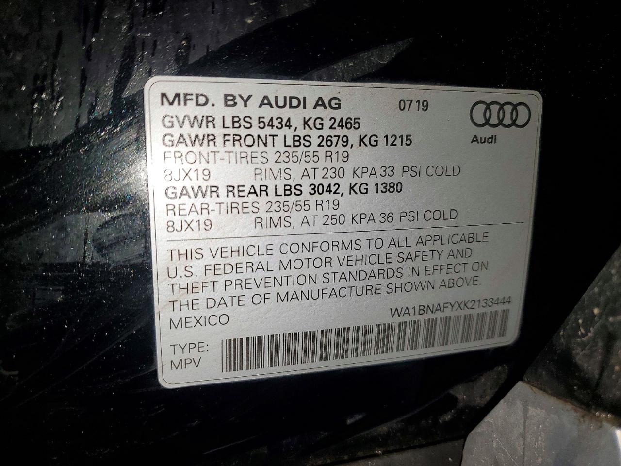 2019 Audi Q5 Premium Plus Black vin: WA1BNAFYXK2133444