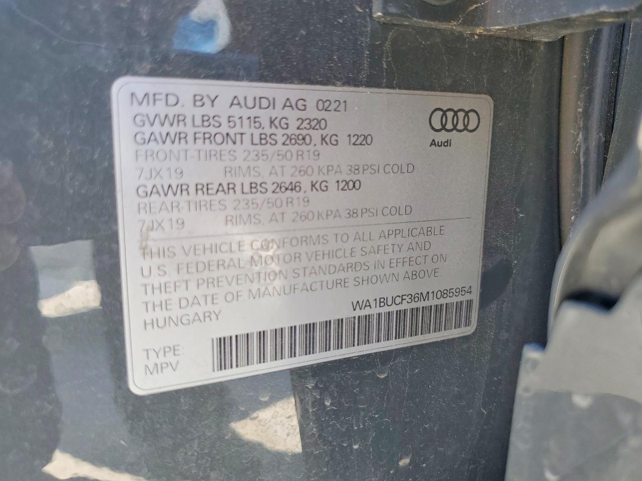 2021 Audi Q3 Premium Plus 40 Gray vin: WA1BUCF36M1085954