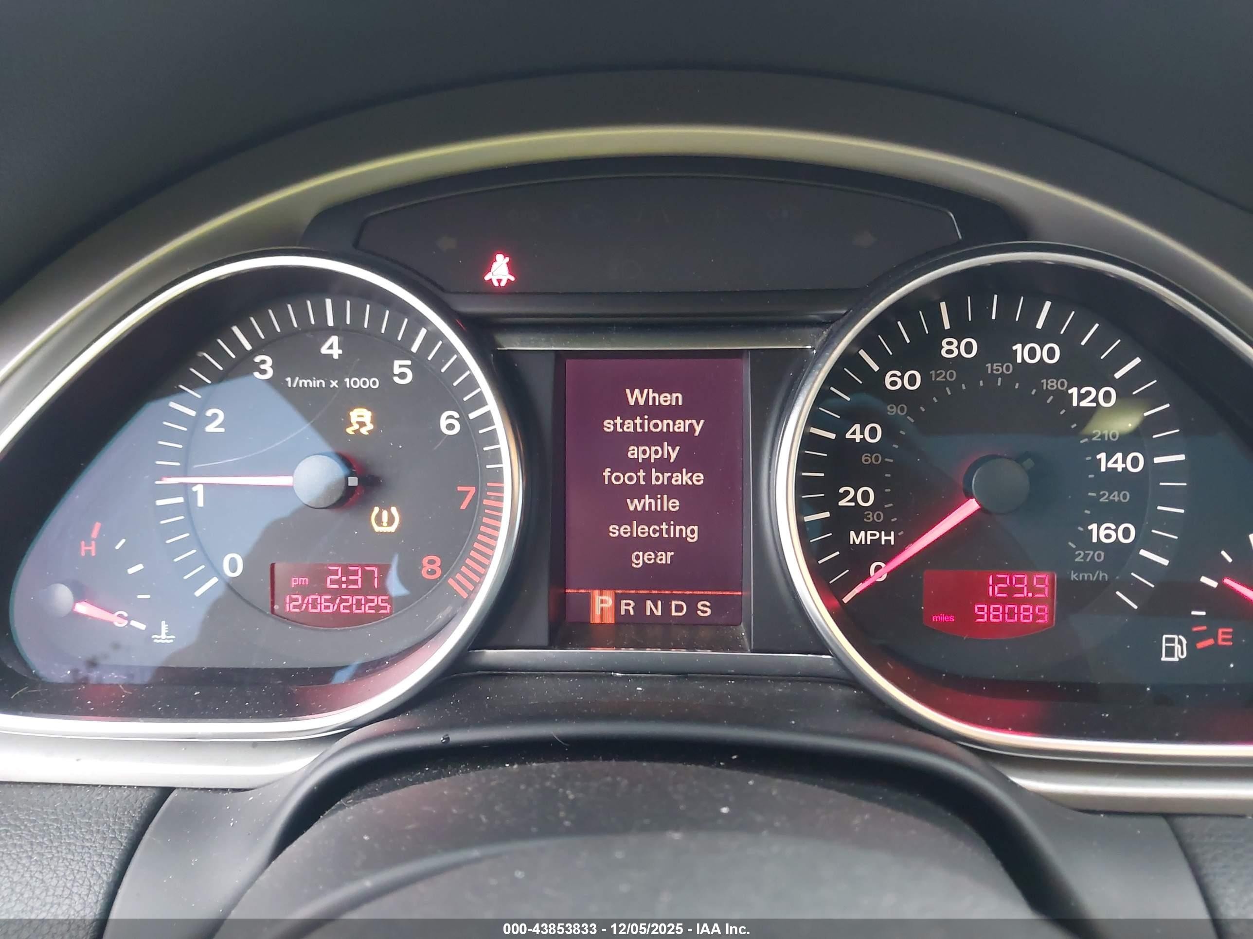 2007 Audi Q7 4.2 Premium Черный vin: WA1BV74L37D053151