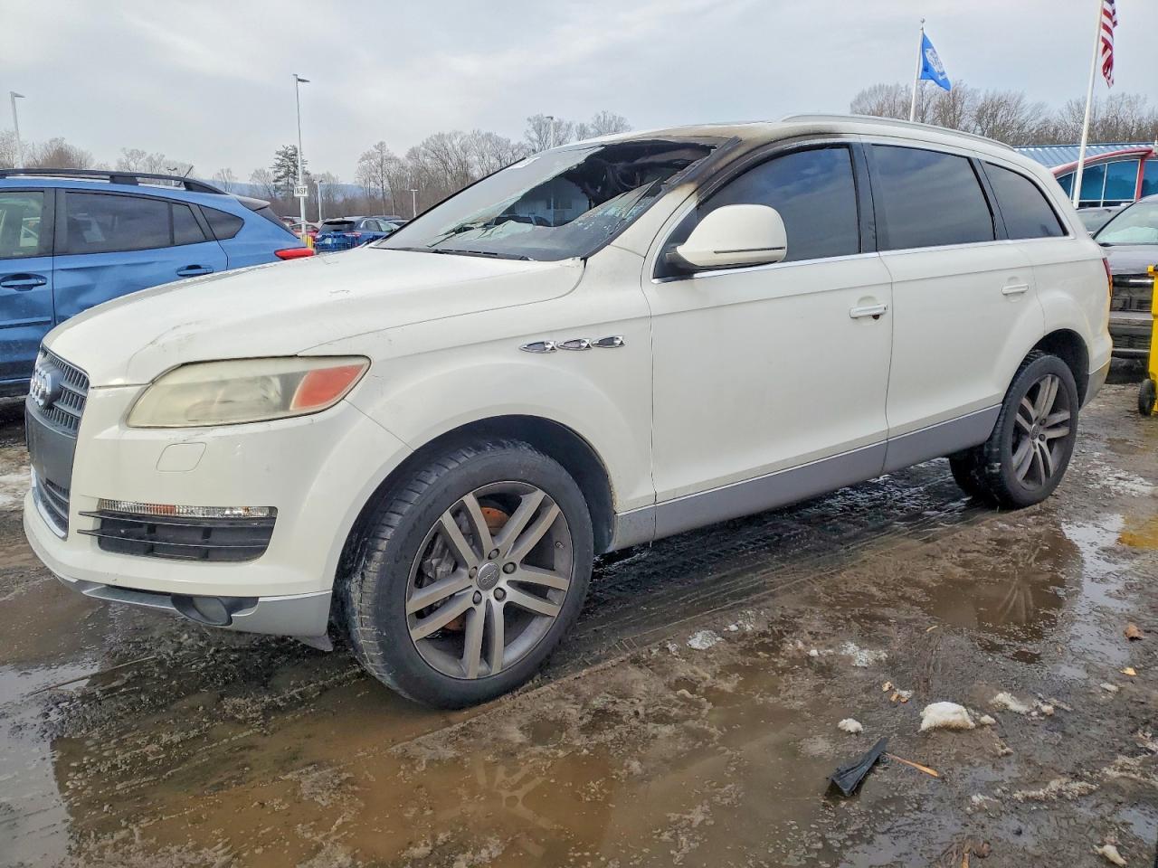 2007 Audi Q7 4.2 Quattro Premium White vin: WA1BV74L47D063770