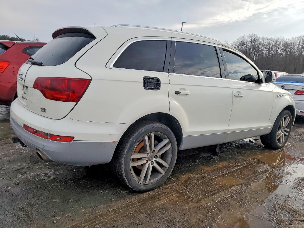 2007 Audi Q7 4.2 Quattro Premium White vin: WA1BV74L47D063770