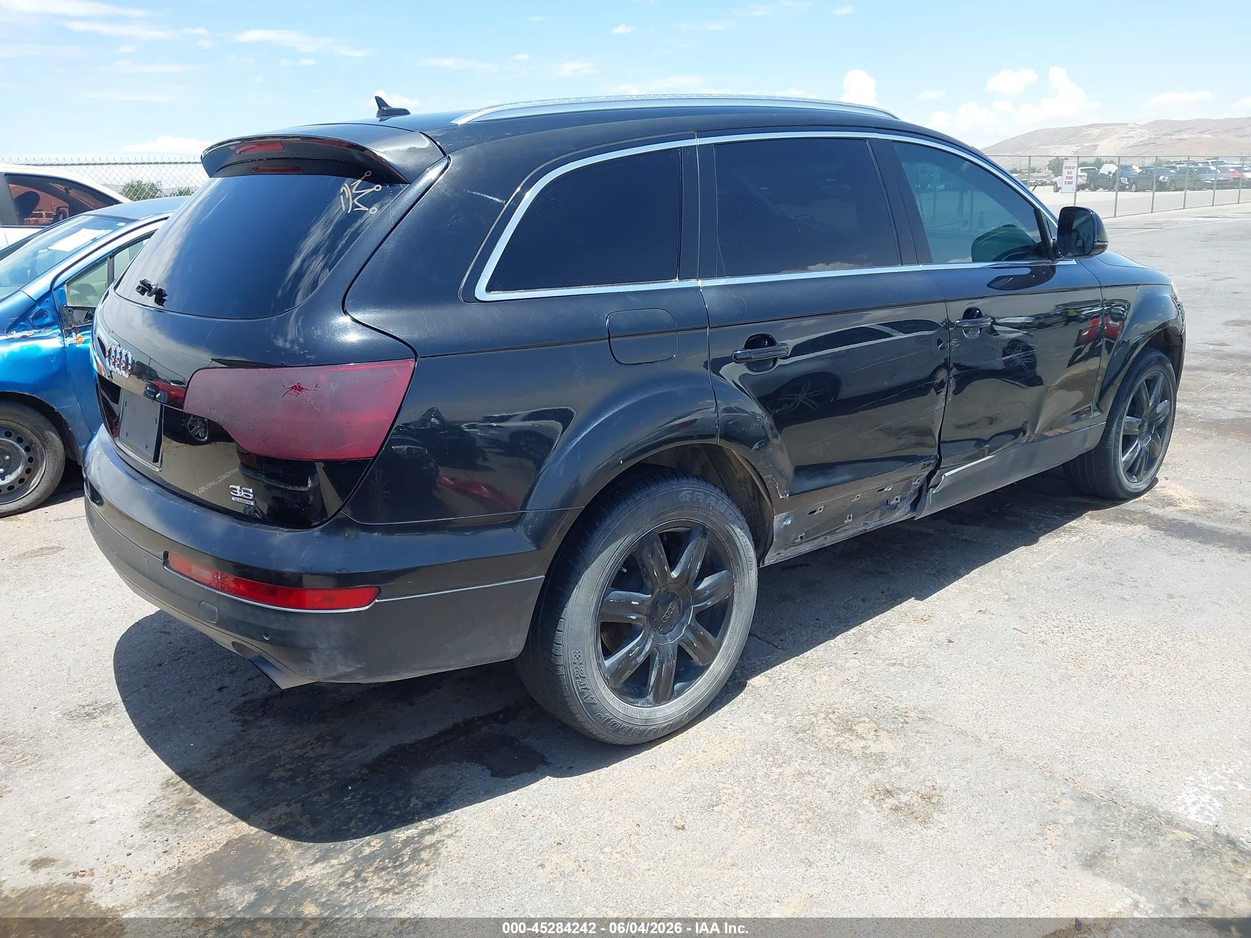 2008 Audi Q7 3.6 Premium Black vin: WA1BY74L08D023369
