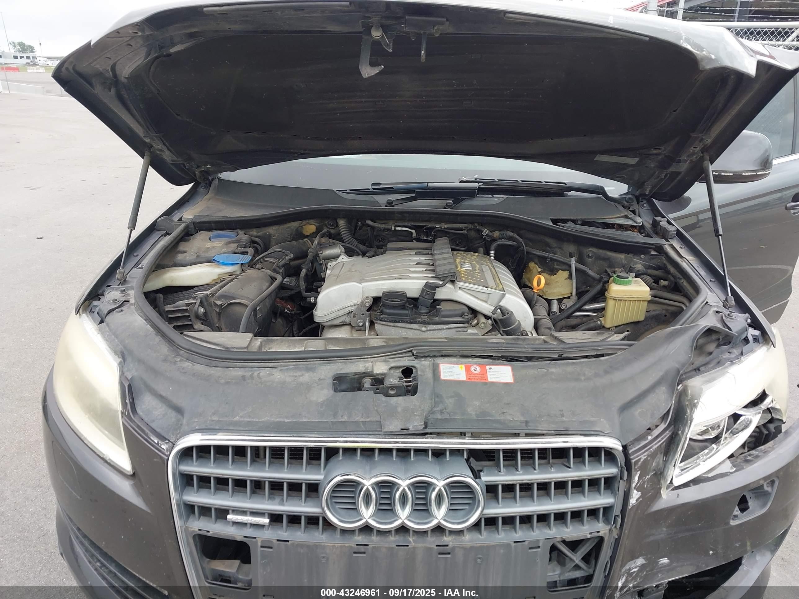 2007 Audi Q7 3.6 Premium Gray vin: WA1BY74L27D080445