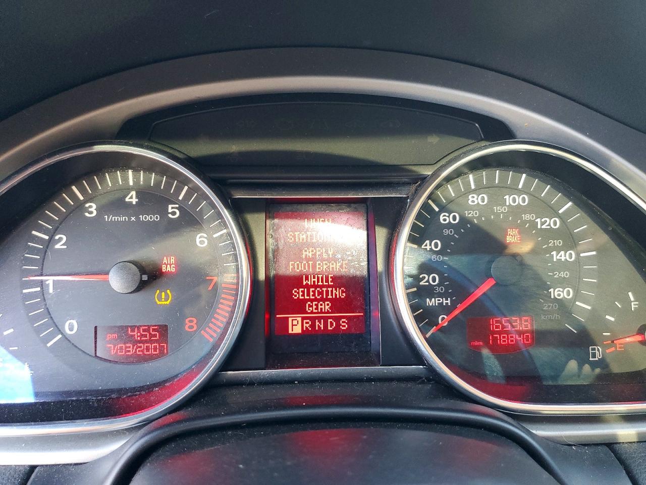 2007 Audi Q7 3.6 Quattro Premium Черный vin: WA1BY74L37D079854