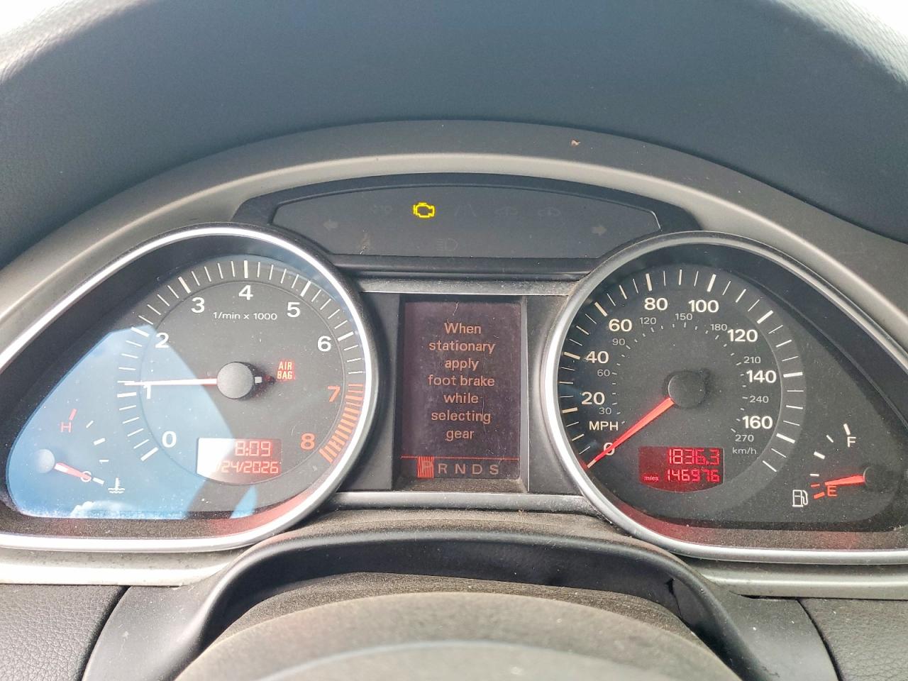 2007 Audi Q7 3.6 Quattro Premium Серый vin: WA1BY74L57D075529