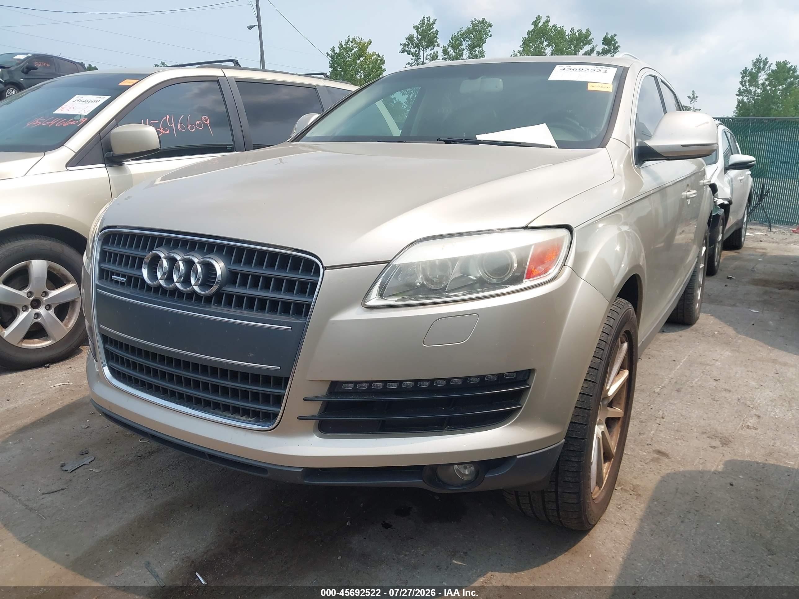 2007 Audi Q7 3.6 Premium Gold vin: WA1BY74L87D083981