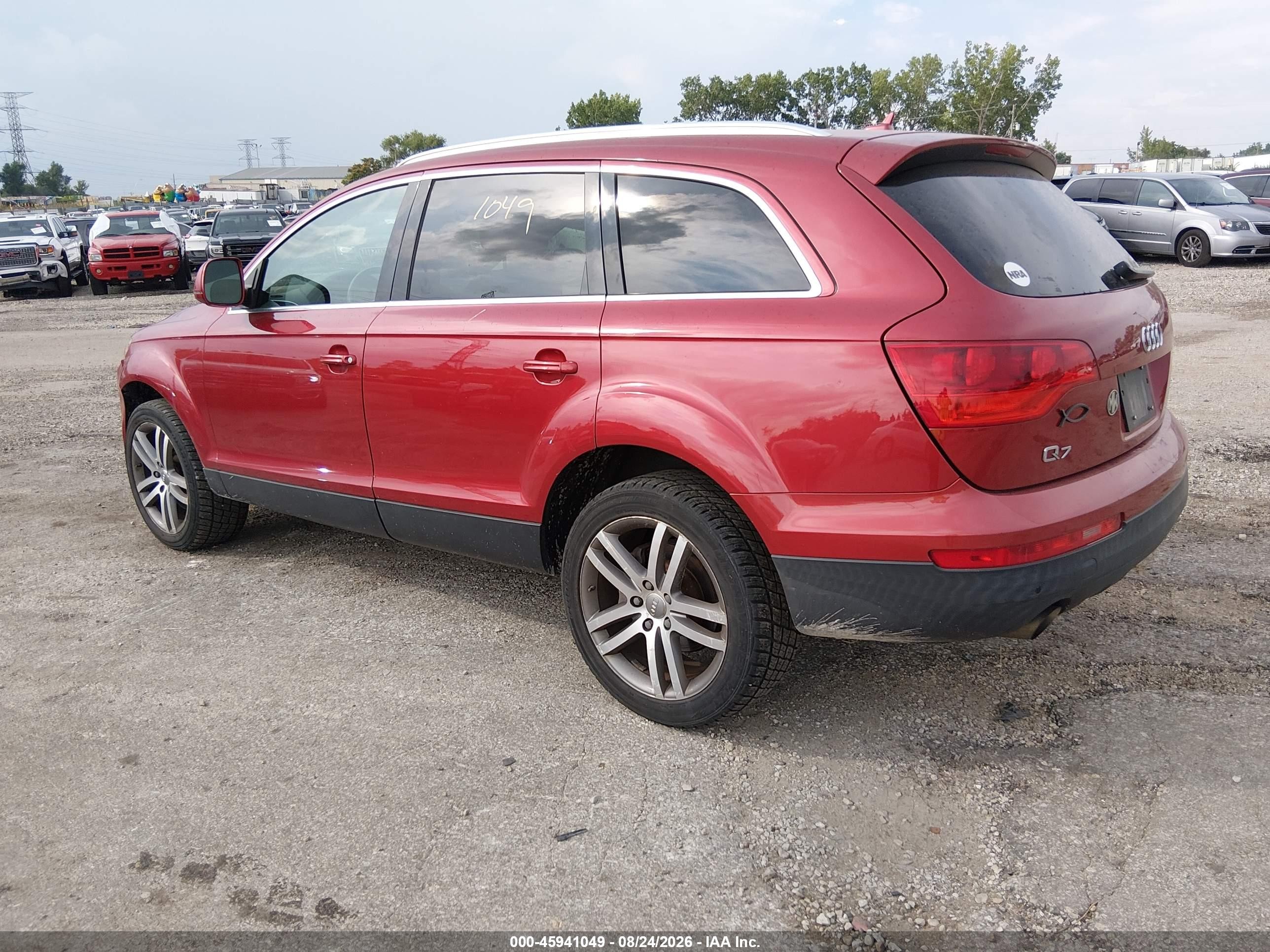 2008 Audi Q7 3.6 Premium Red vin: WA1BY74LX8D045279