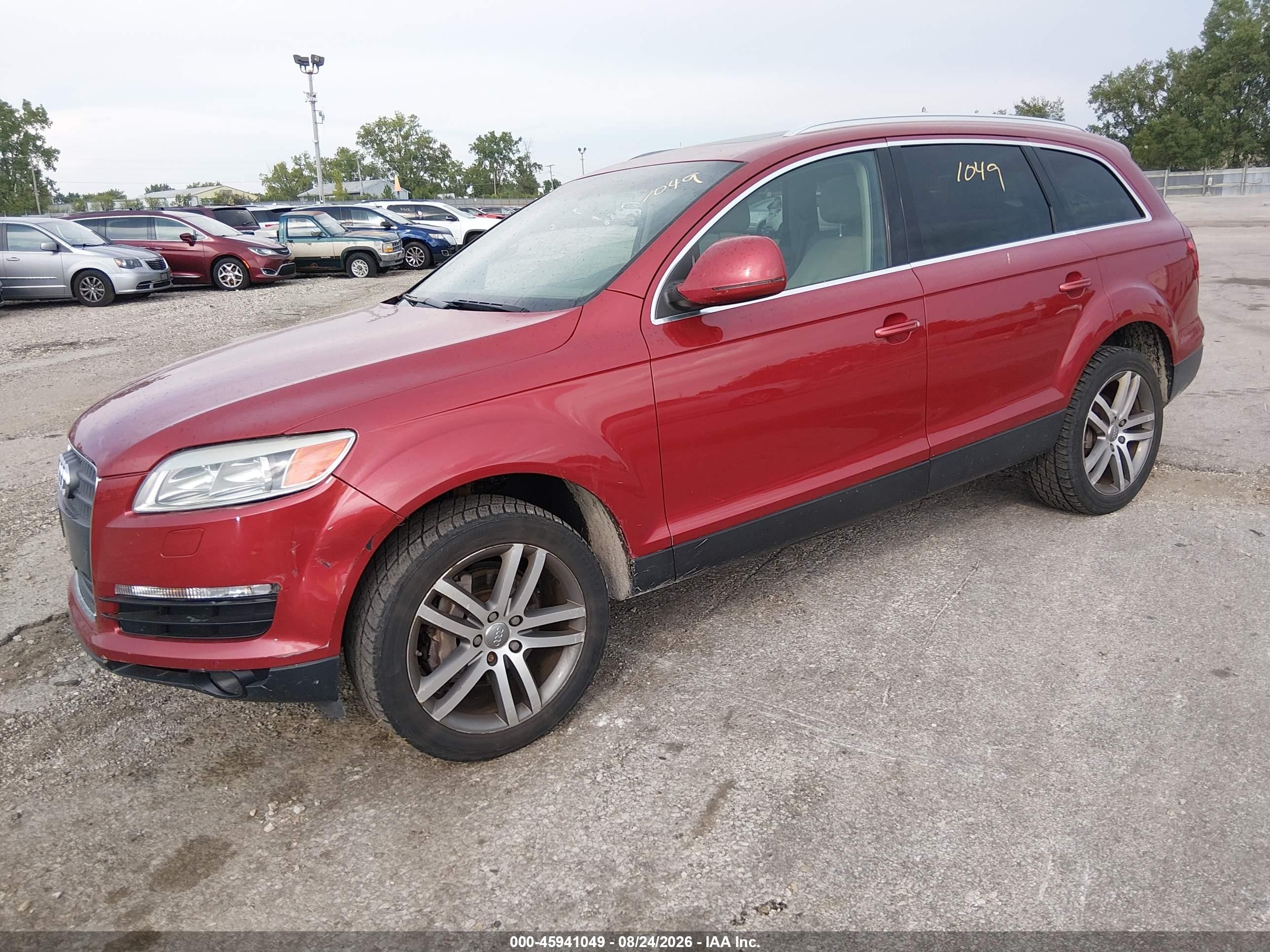 2008 Audi Q7 3.6 Premium Red vin: WA1BY74LX8D045279