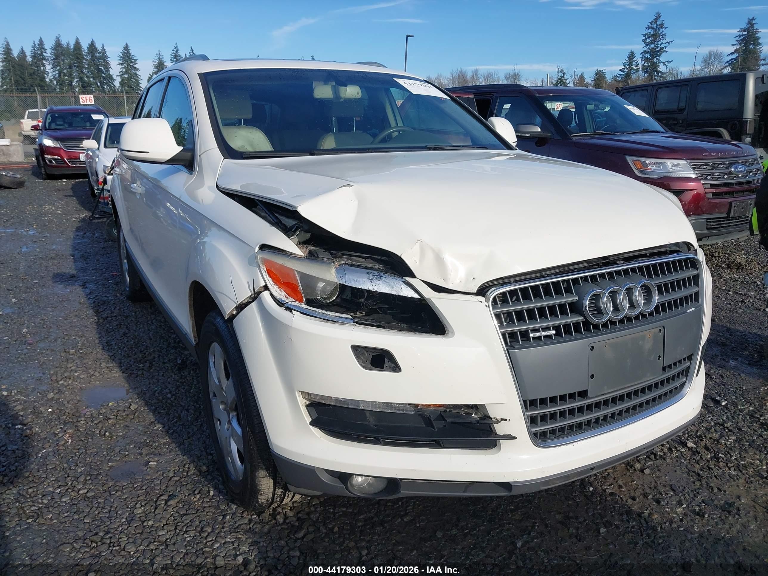 2007 Audi Q7 3.6 Premium White vin: WA1BY94L57D035172