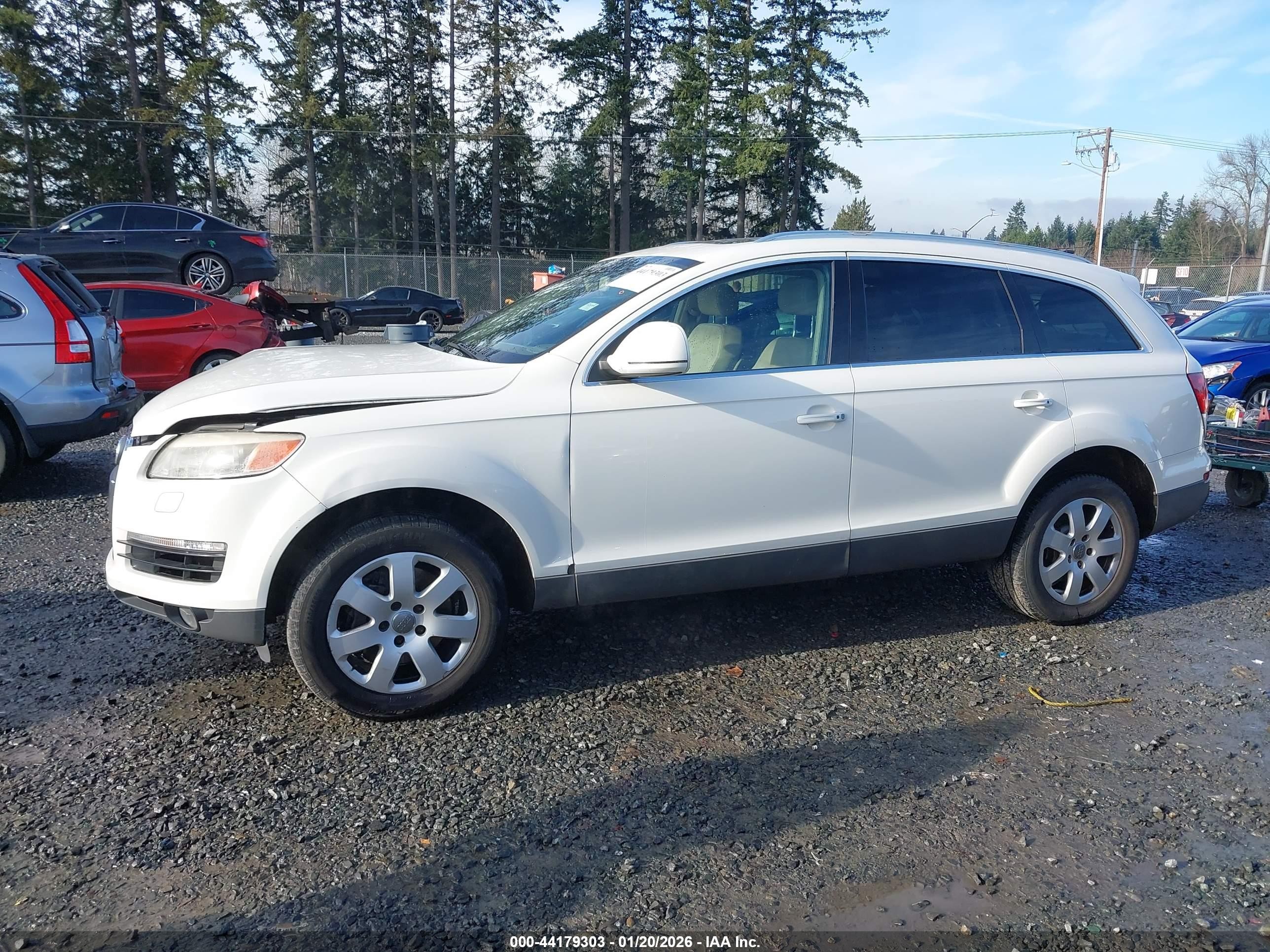 2007 Audi Q7 3.6 Premium White vin: WA1BY94L57D035172