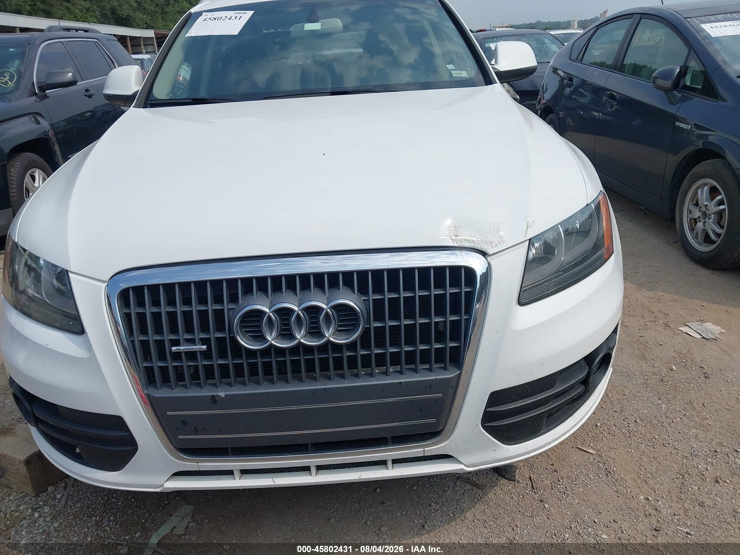 2012 Audi Q5 2.0t Premium White vin: WA1CFAFP0CA061475