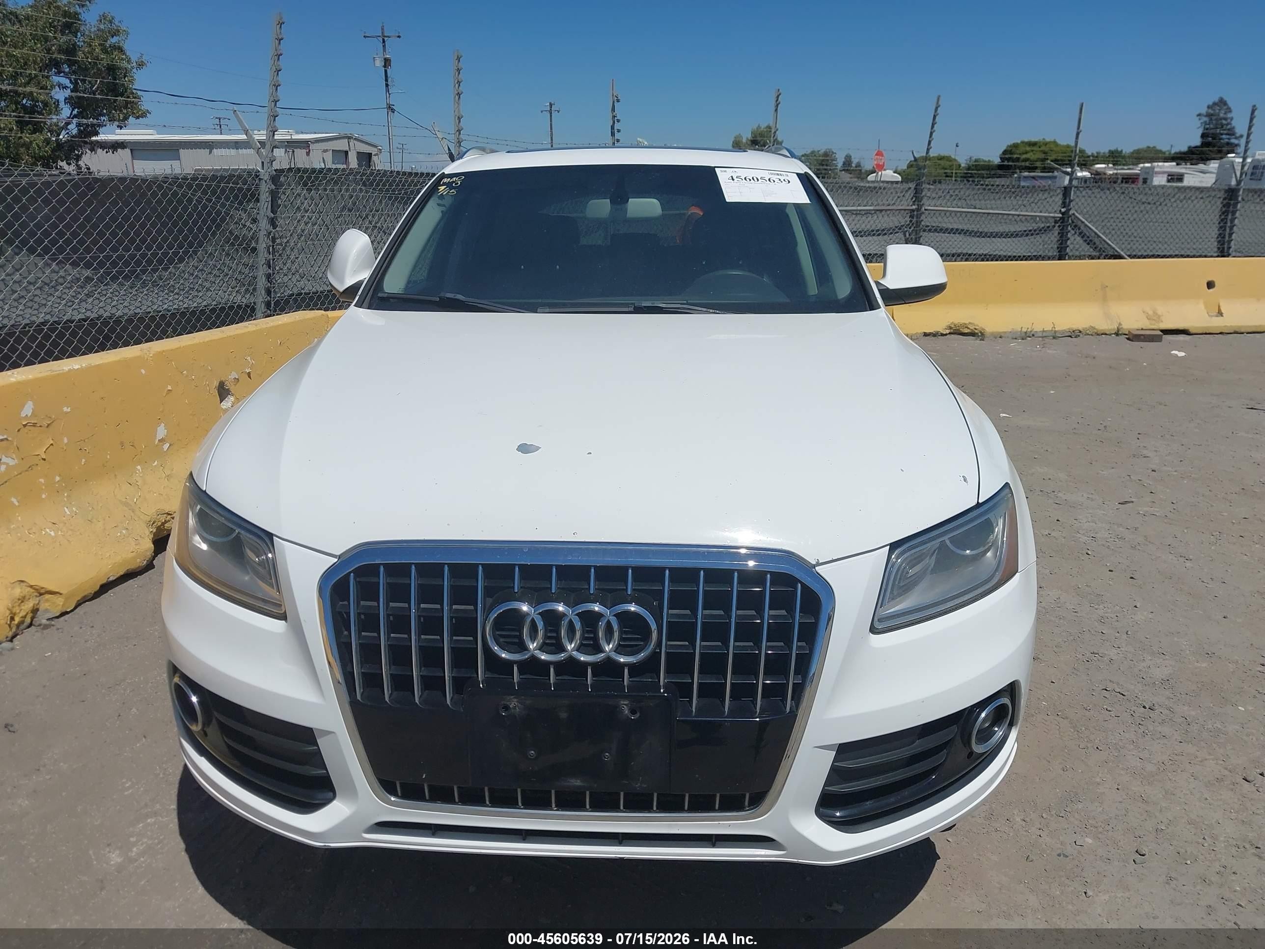 2015 Audi Q5 2.0t Premium White vin: WA1CFAFP0FA045801