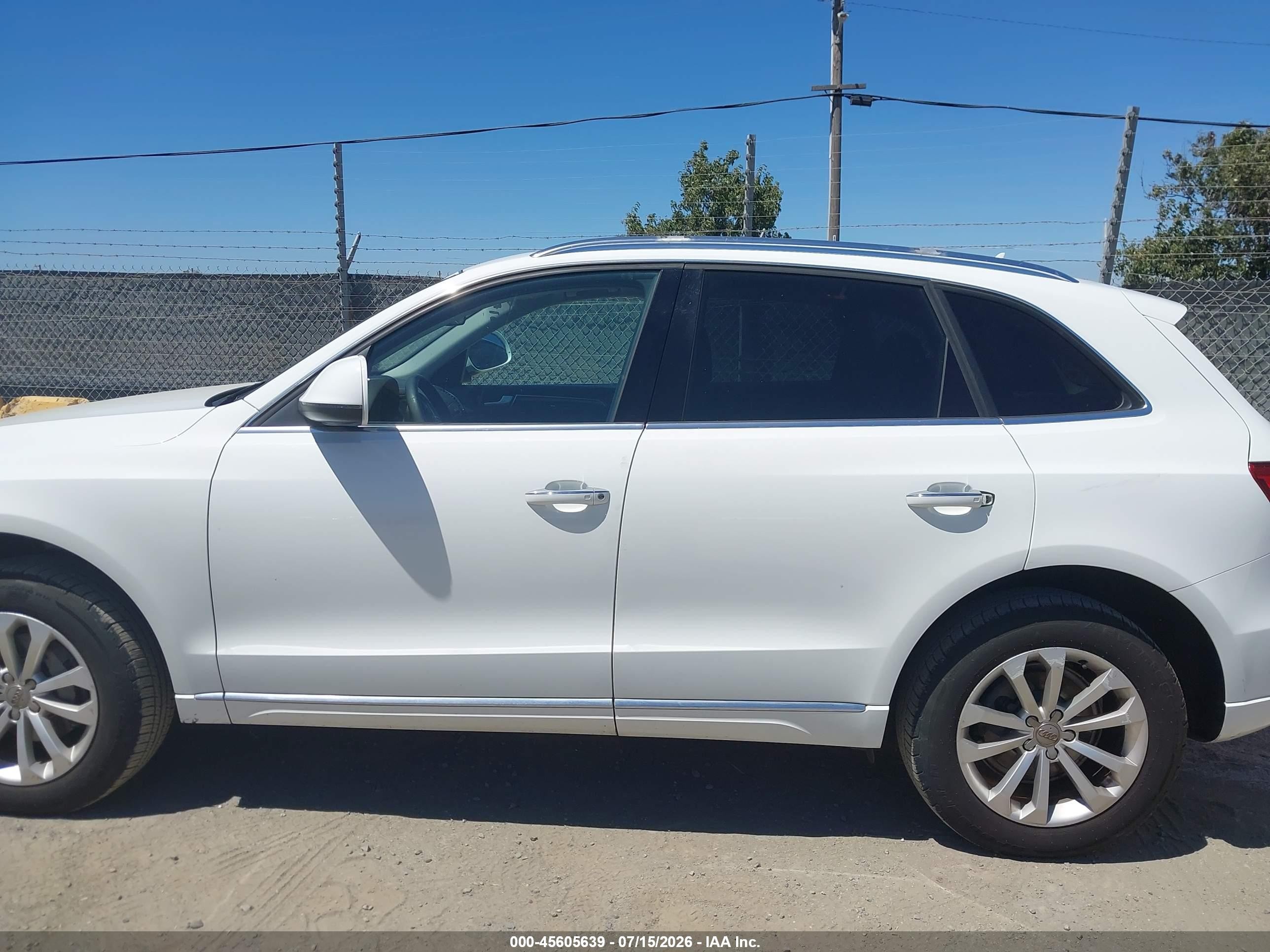 2015 Audi Q5 2.0t Premium White vin: WA1CFAFP0FA045801