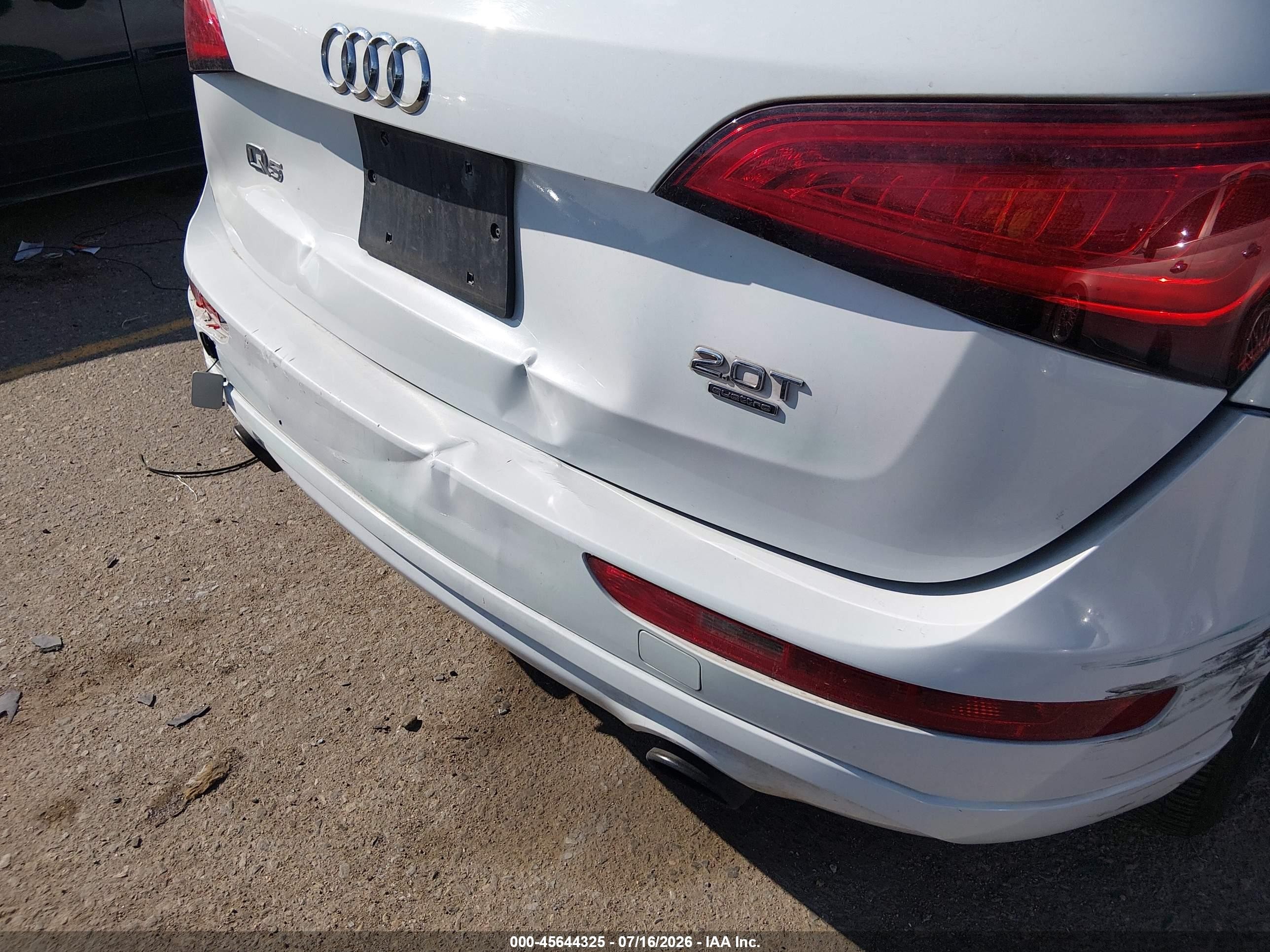 2013 Audi Q5 2.0t Premium White vin: WA1CFAFP2DA067795