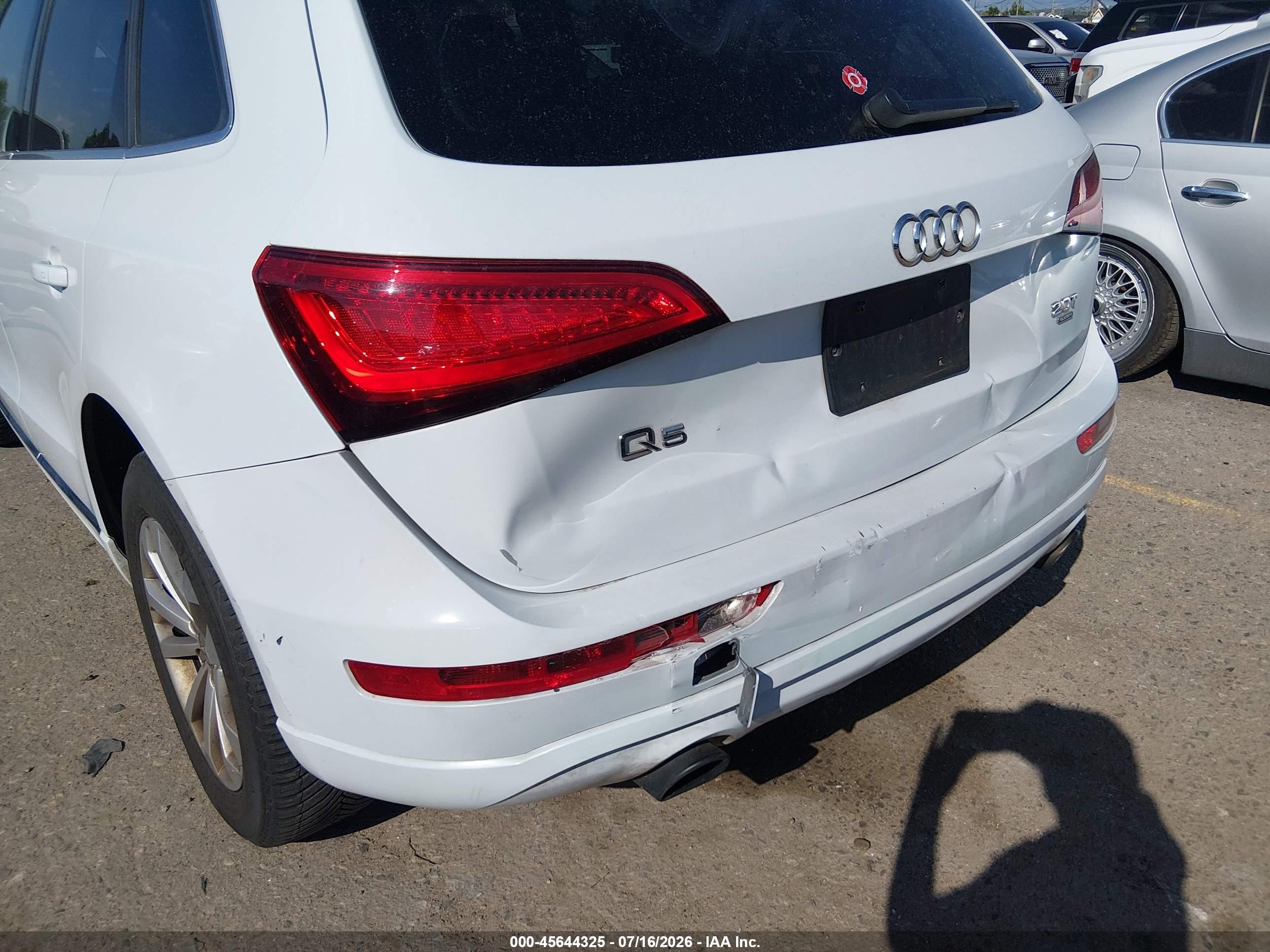 2013 Audi Q5 2.0t Premium White vin: WA1CFAFP2DA067795