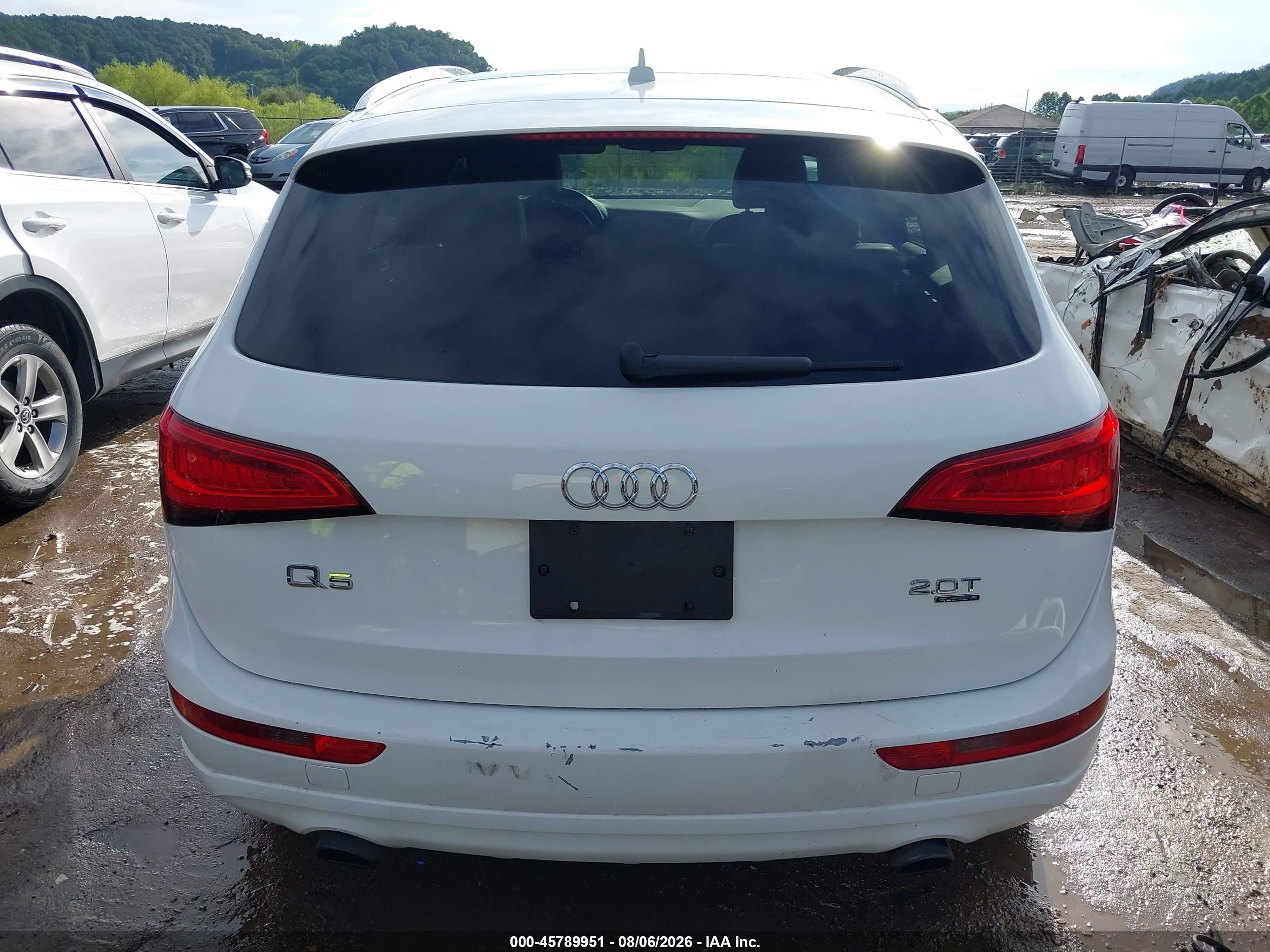 2013 Audi Q5 2.0t Premium White vin: WA1CFAFP3DA089353