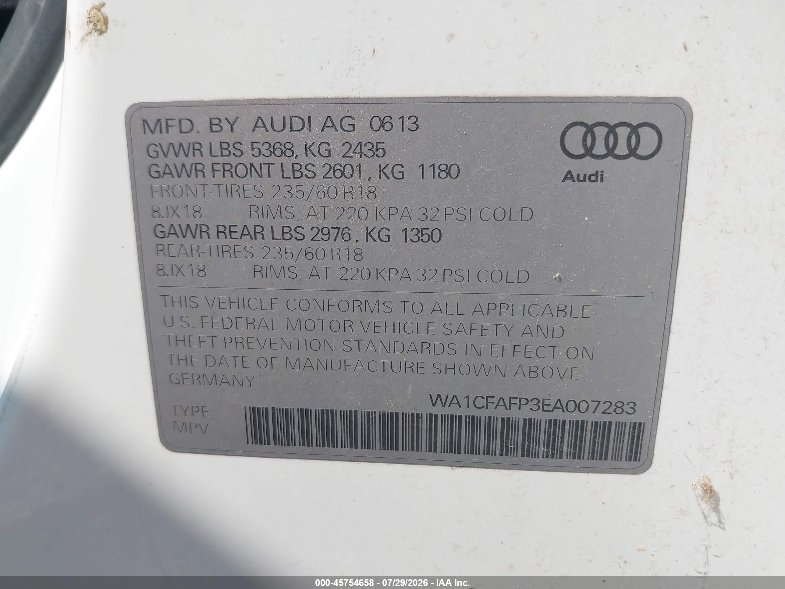 2014 Audi Q5 2.0t Premium White vin: WA1CFAFP3EA007283