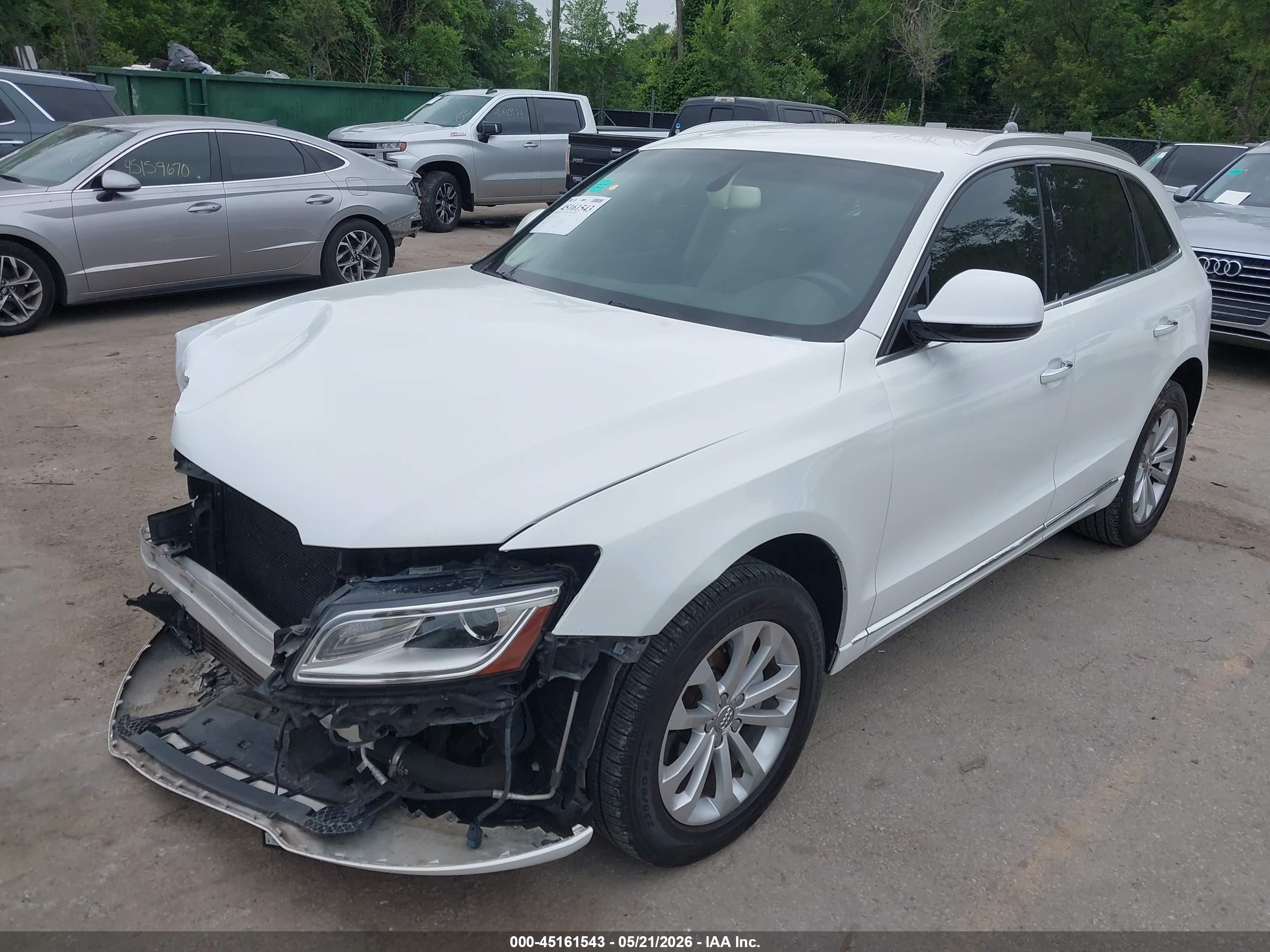 2015 Audi Q5 2.0t Premium White vin: WA1CFAFP5FA068734