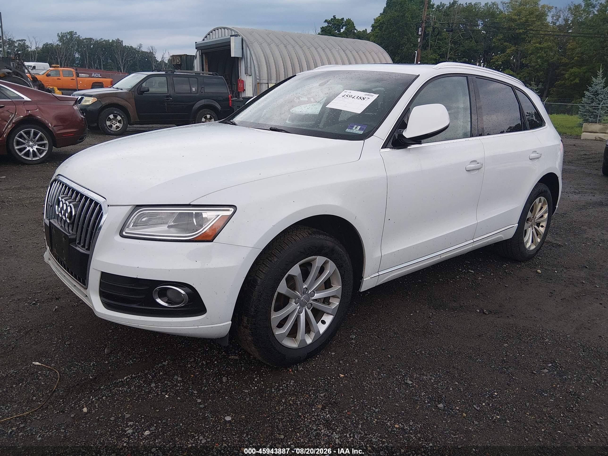 2015 Audi Q5 2.0t Premium White vin: WA1CFAFP6FA142260