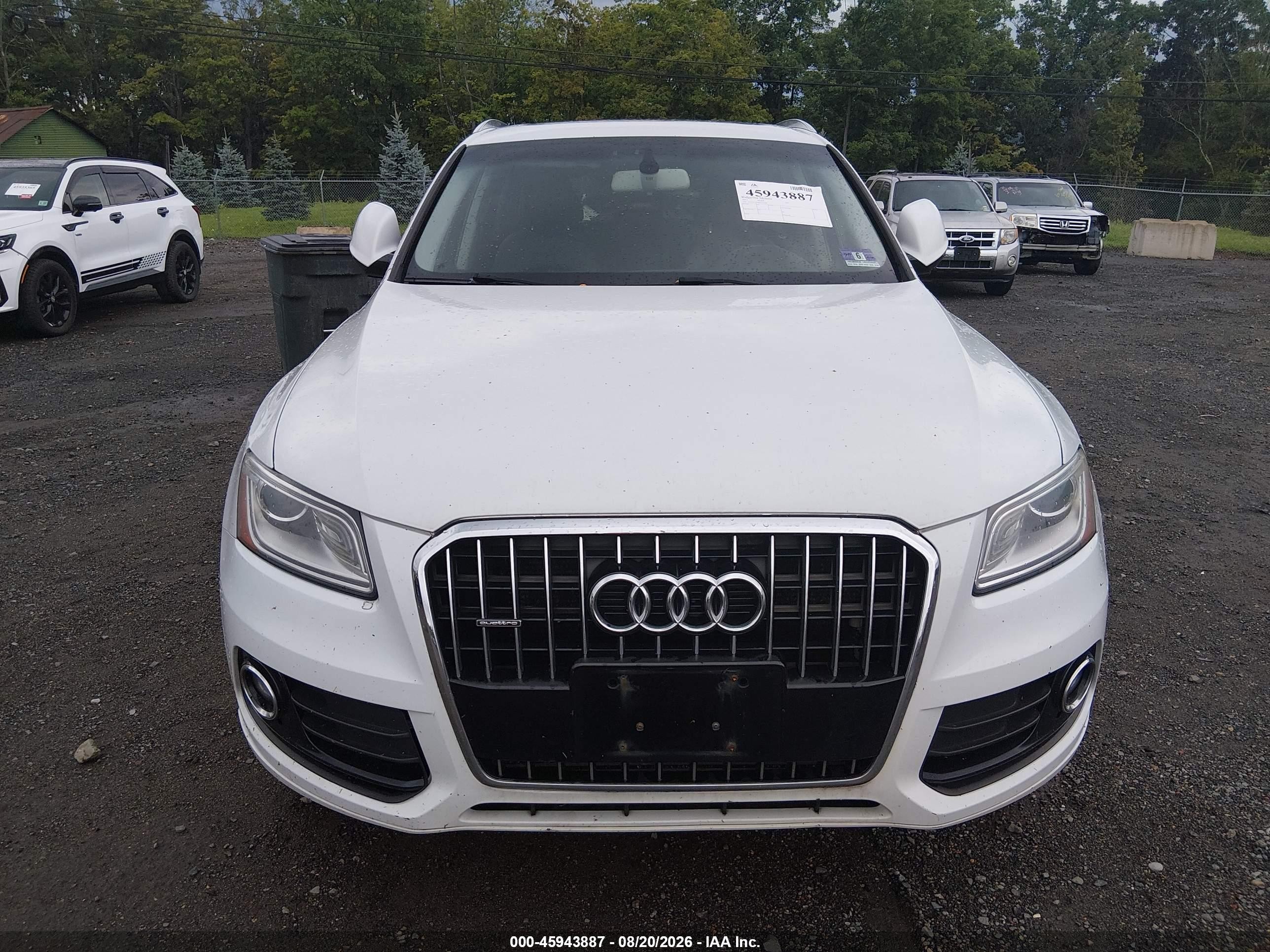 2015 Audi Q5 2.0t Premium White vin: WA1CFAFP6FA142260