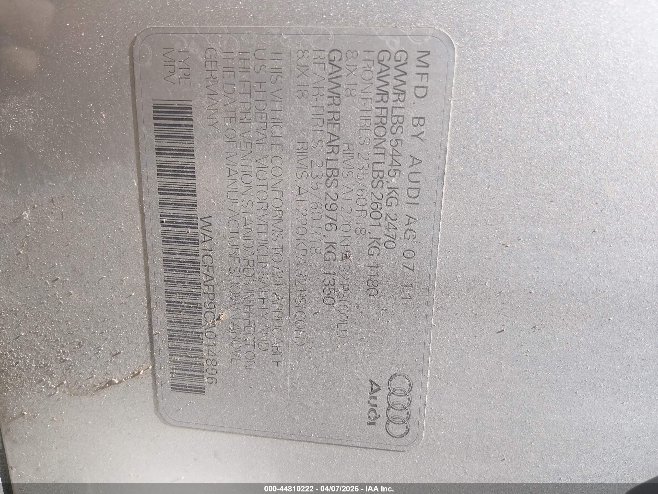 2012 Audi Q5 2.0t Premium Silver vin: WA1CFAFP9CA014896
