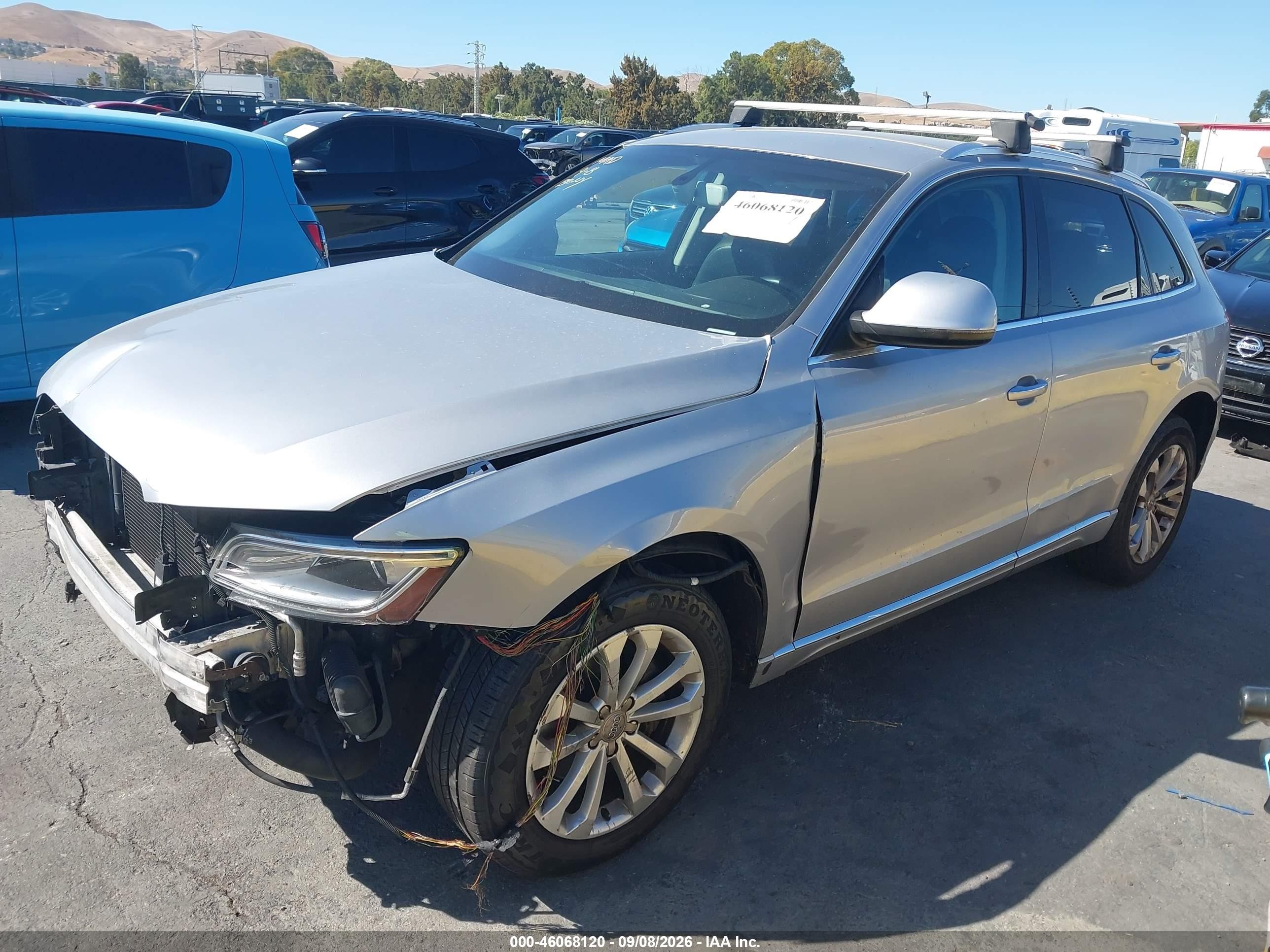 2015 Audi Q5 2.0t Premium Silver vin: WA1CFAFP9FA015907