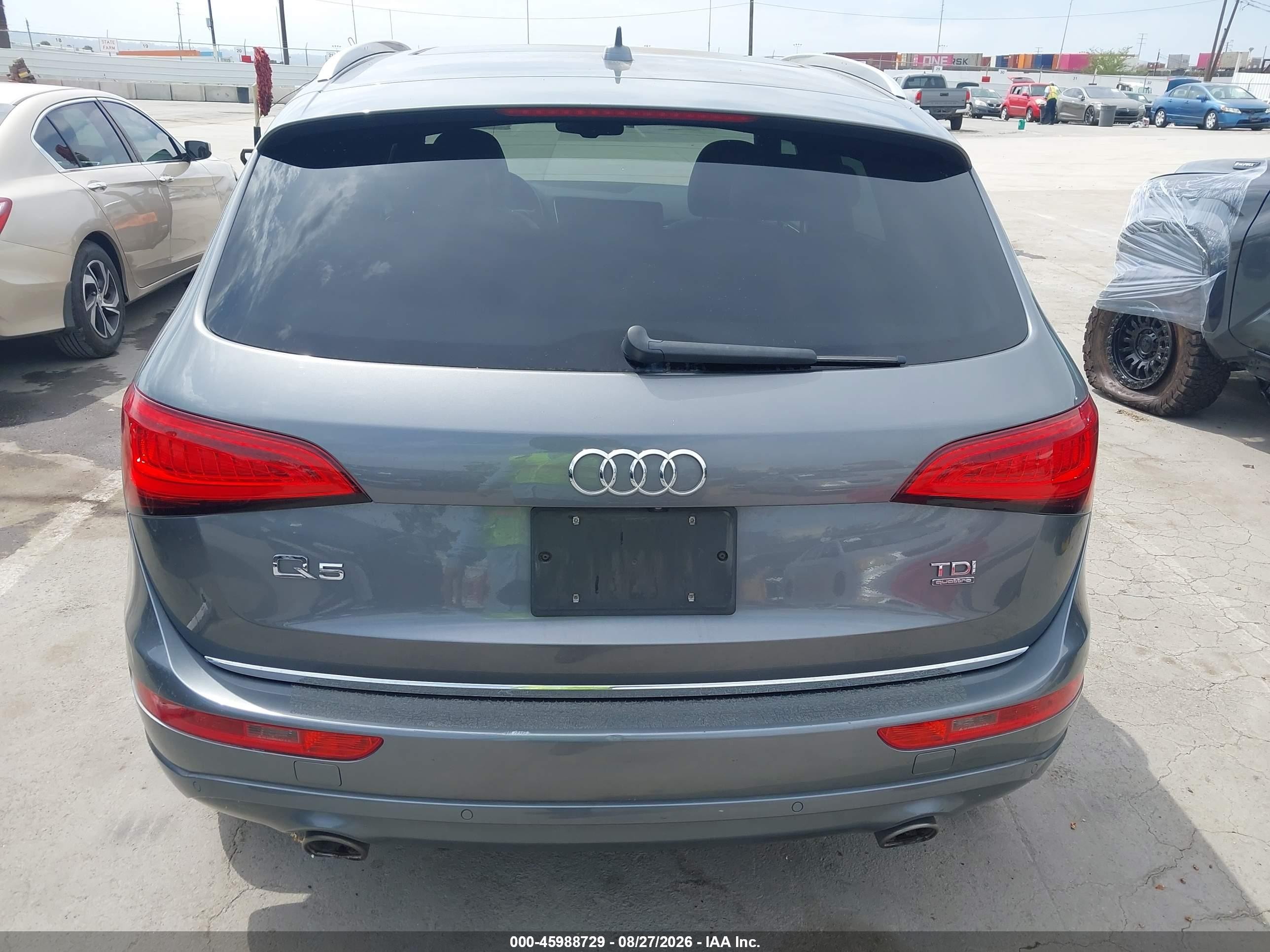 2015 Audi Q5 3.0 Tdi Premium Plus Gray vin: WA1CMAFP2FA058829