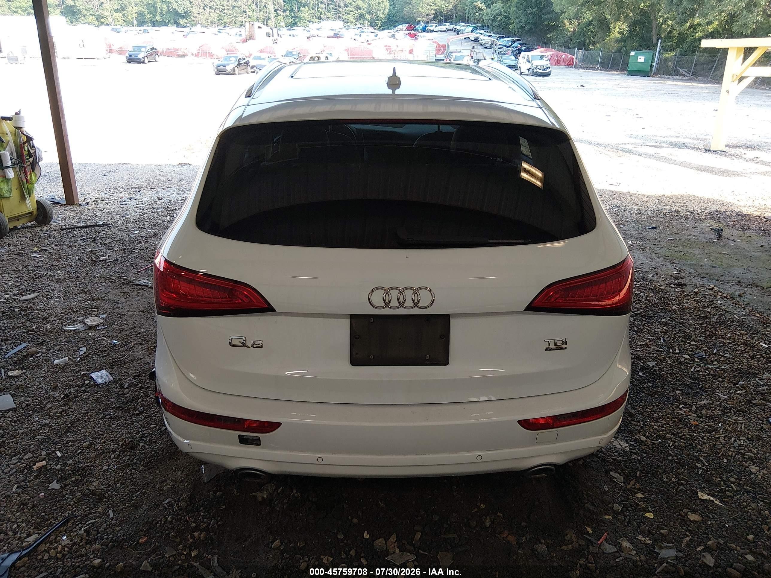 2014 Audi Q5 3.0 Tdi Premium Plus Белый vin: WA1CMAFP6EA078127