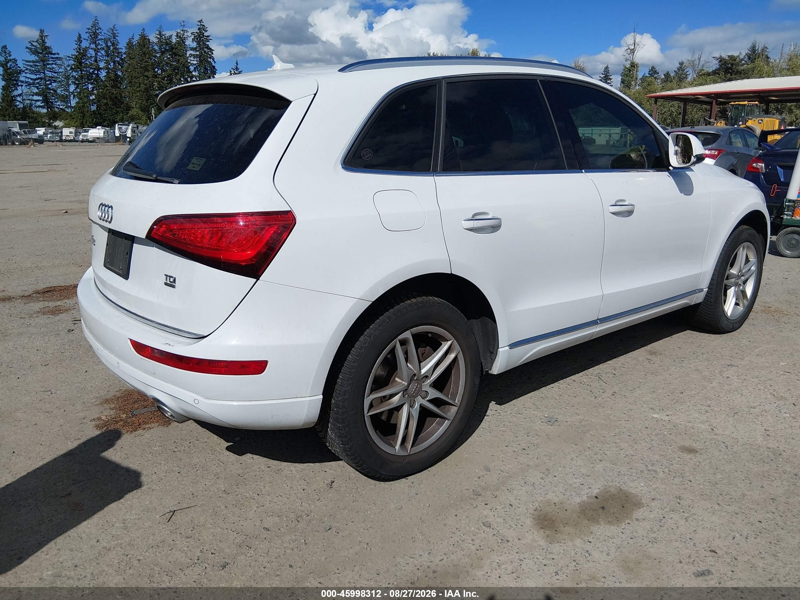 2015 Audi Q5 3.0 Tdi Premium Plus White vin: WA1CMAFP6FA014218
