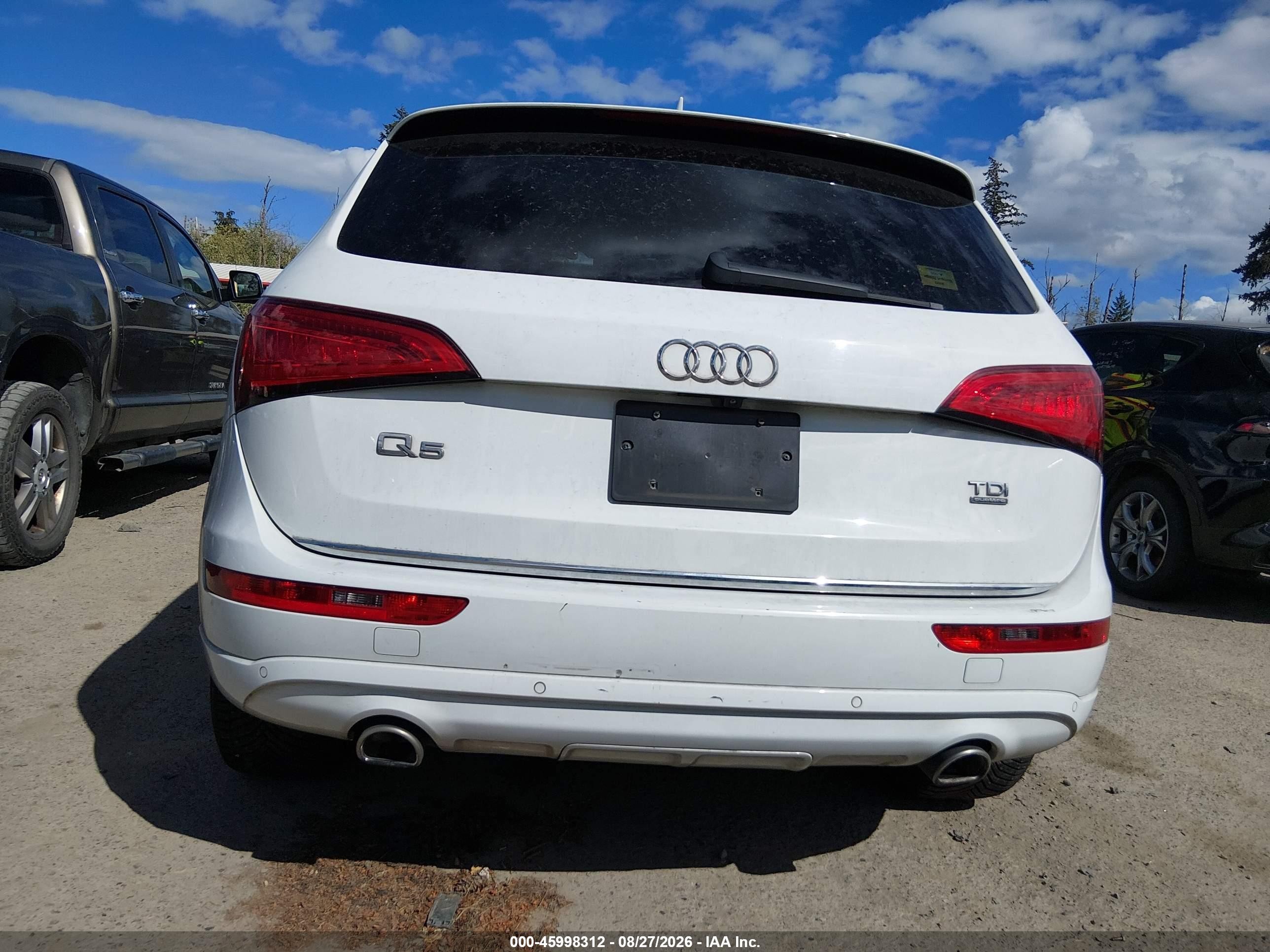 2015 Audi Q5 3.0 Tdi Premium Plus White vin: WA1CMAFP6FA014218