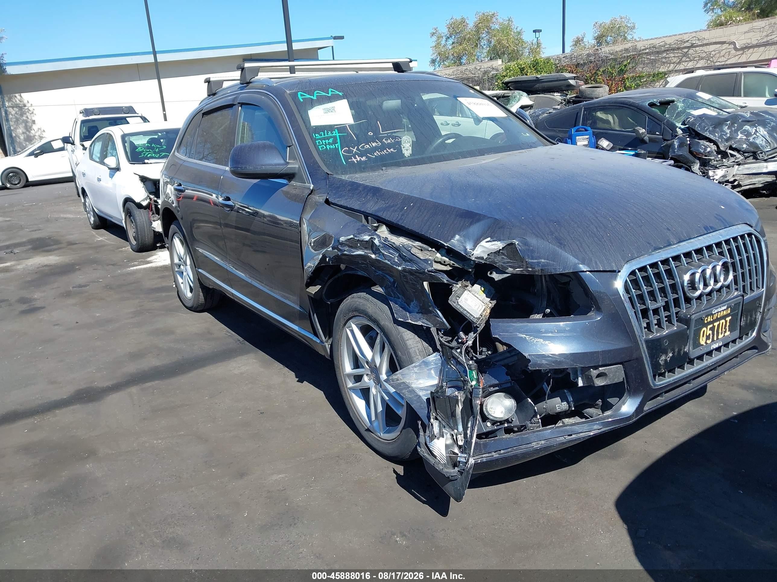 2015 Audi Q5 3.0 Tdi Premium Plus Black vin: WA1CMAFPXFA005778