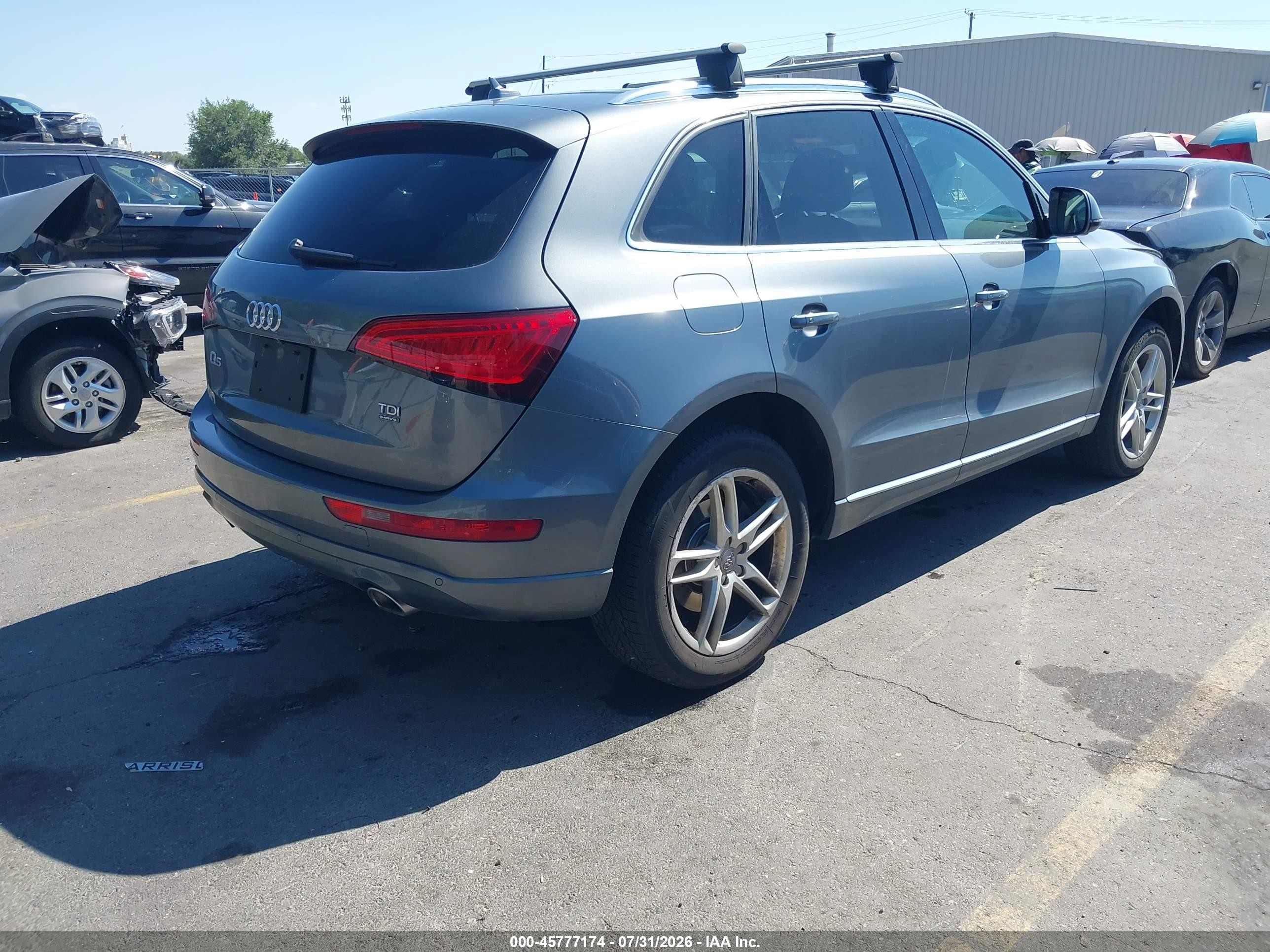 2014 Audi Q5 3.0 Tdi Premium Plus Gray vin: WA1CMBFP0EA077402