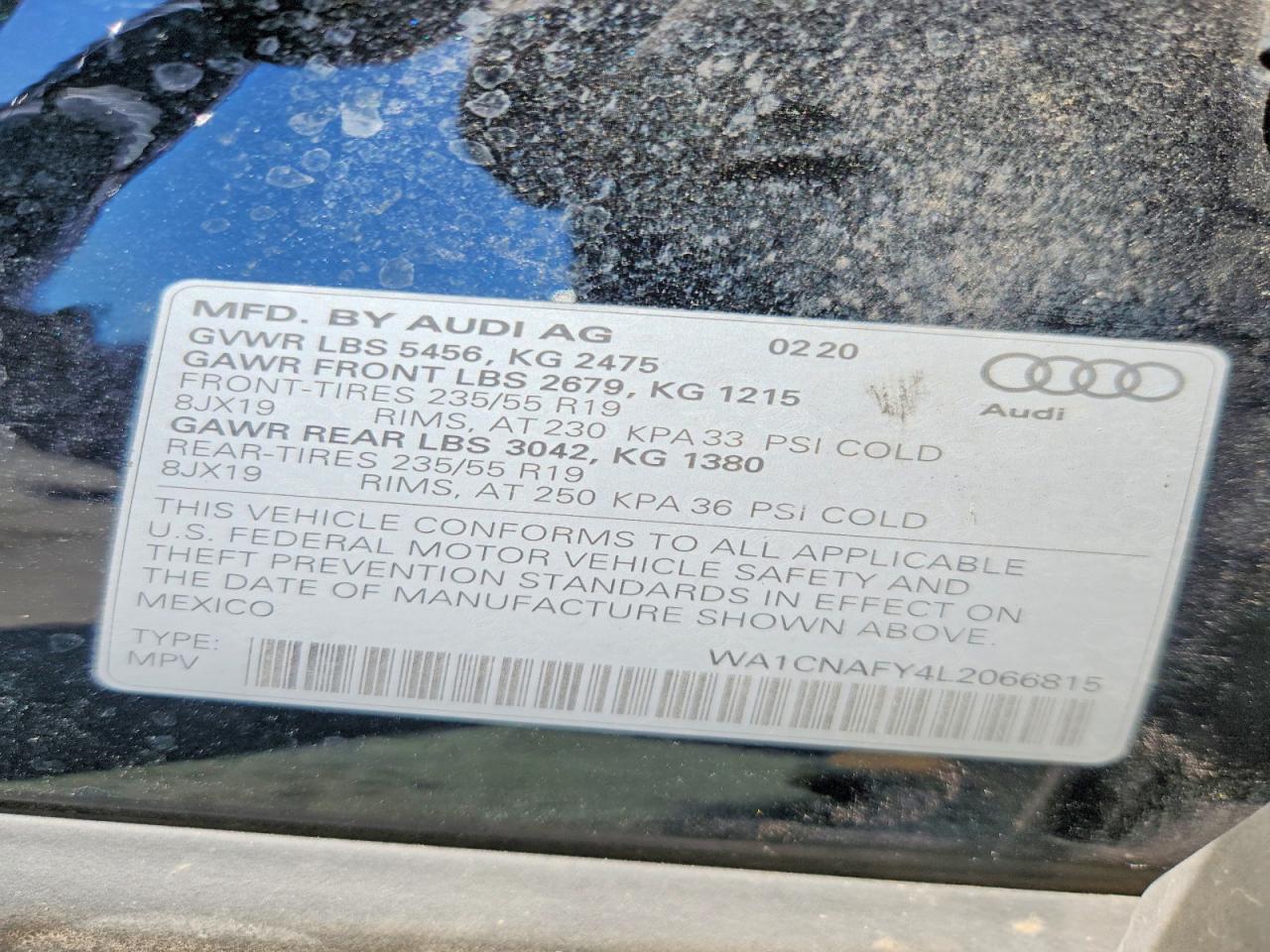 2020 Audi Q5 Prestige Черный vin: WA1CNAFY4L2066815