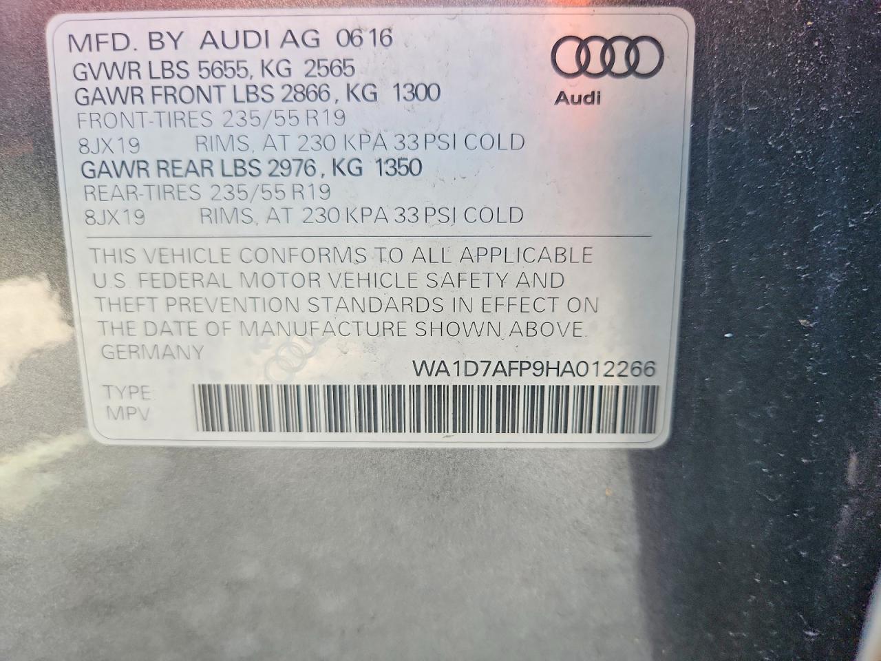 2017 Audi Q5 Premium Plus S-line Silver vin: WA1D7AFP9HA012266