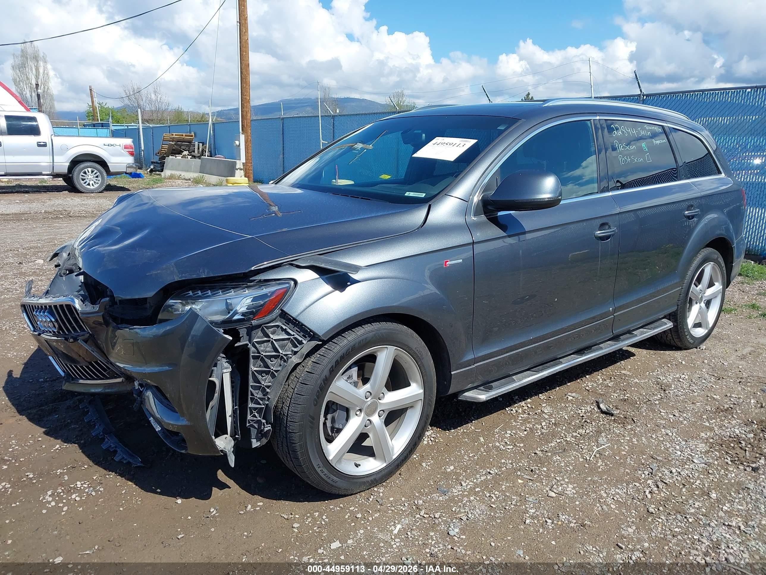 2011 Audi Q7 3.0t S Line Prestige Gray vin: WA1DGAFE0BD004402