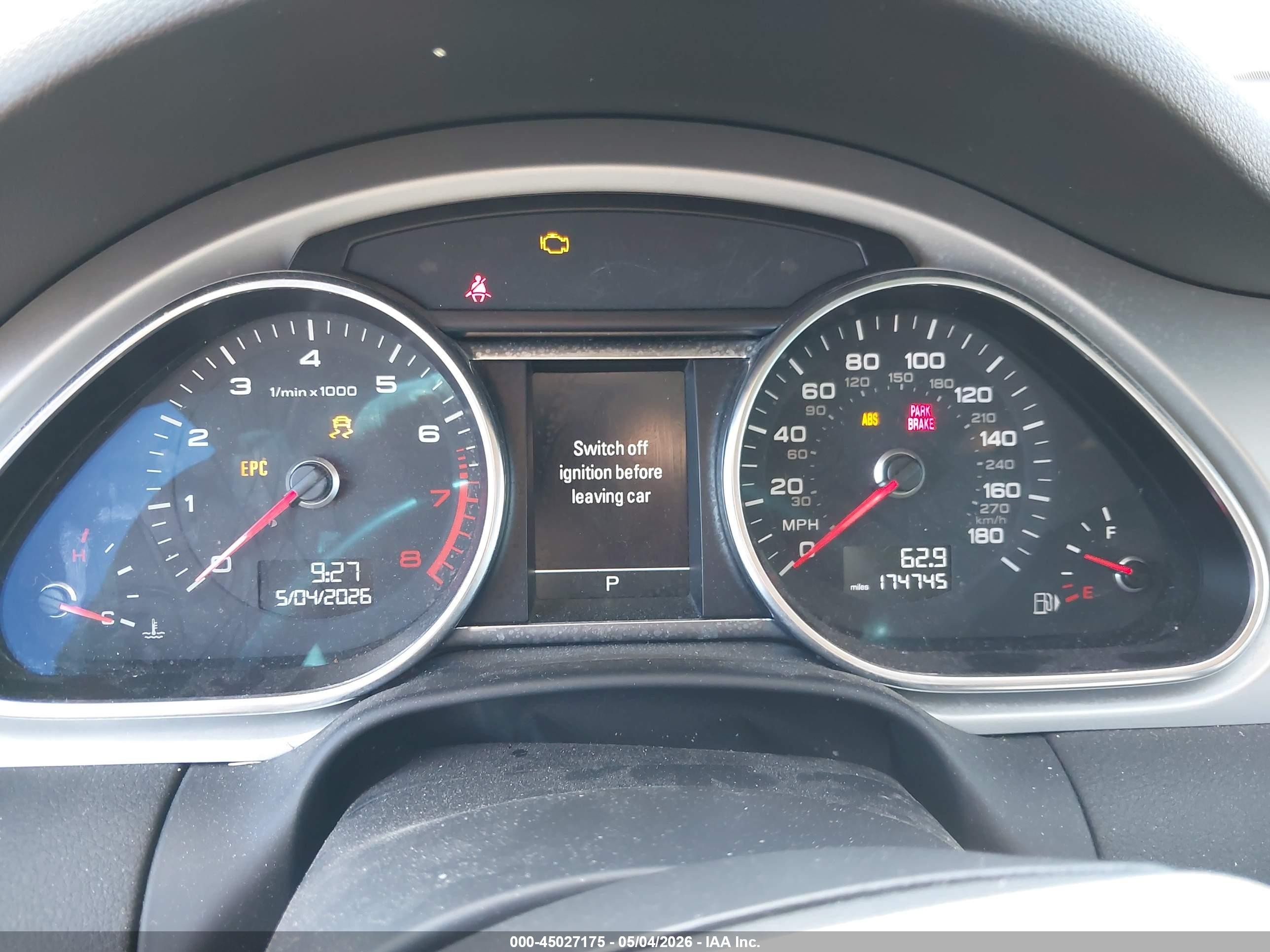 2013 Audi Q7 3.0t S Line Prestige Серый vin: WA1DGAFE0DD005827