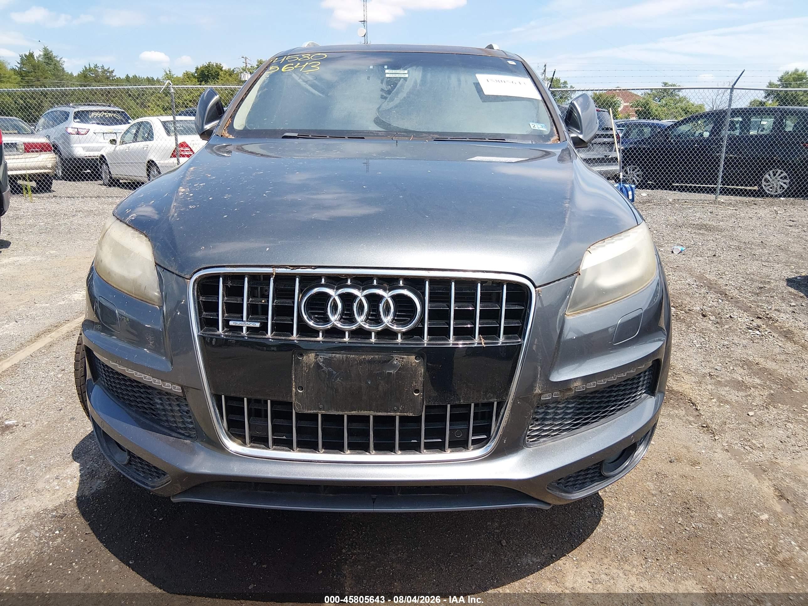 2013 Audi Q7 3.0t S Line Prestige Gray vin: WA1DGAFE1DD000166