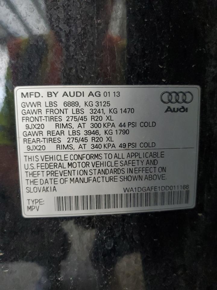 2013 Audi Q7 Prestige Black vin: WA1DGAFE1DD011166