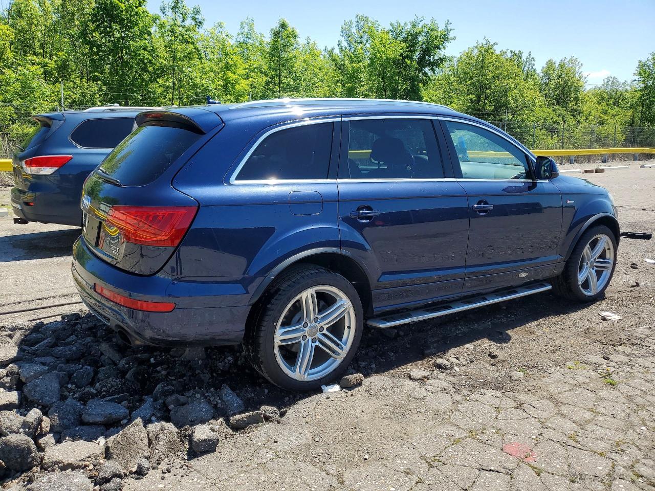 2014 Audi Q7 Prestige Синий vin: WA1DGAFE1ED008060
