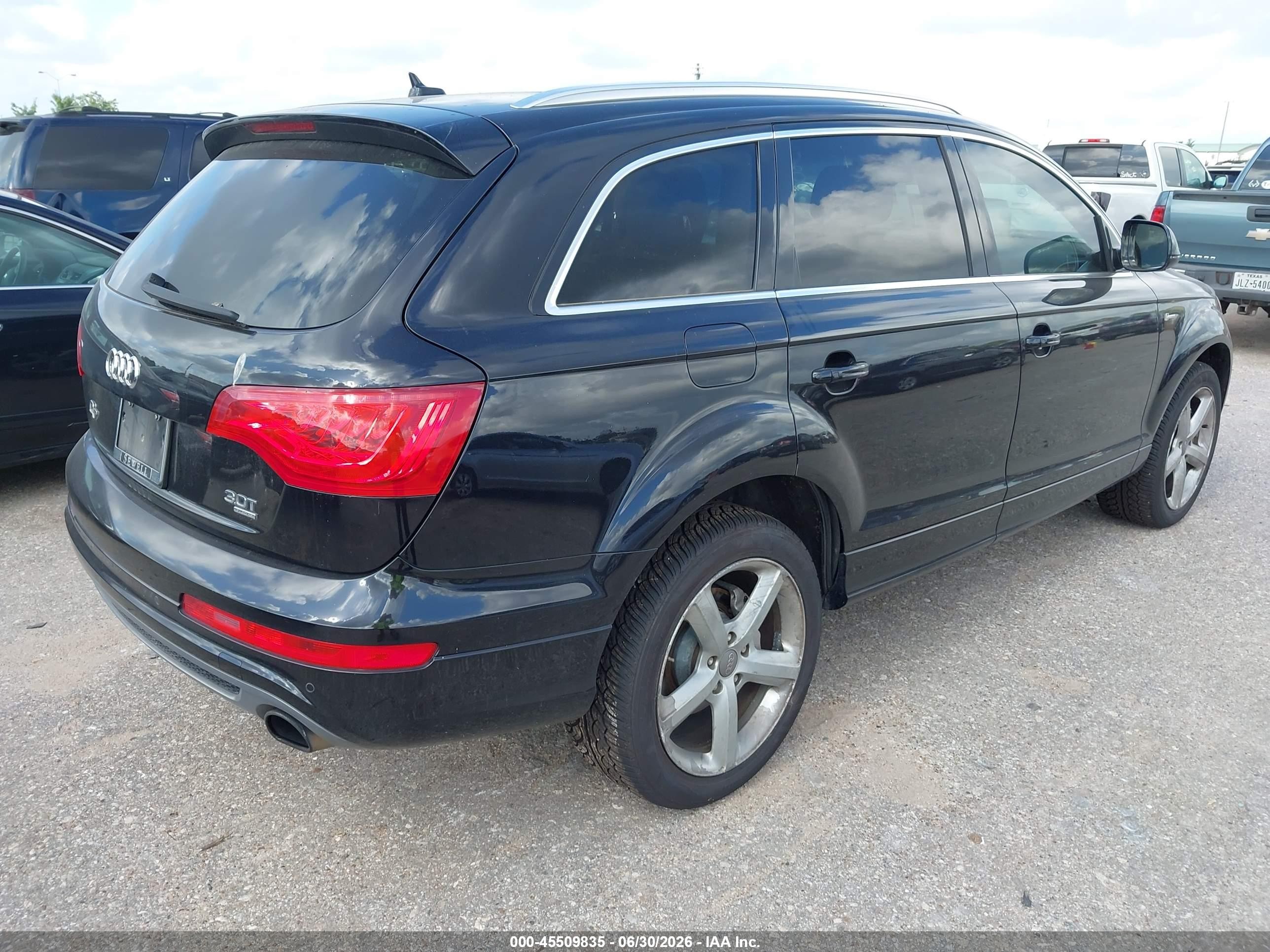 2014 Audi Q7 3.0t S Line Prestige Black vin: WA1DGAFE2ED005846
