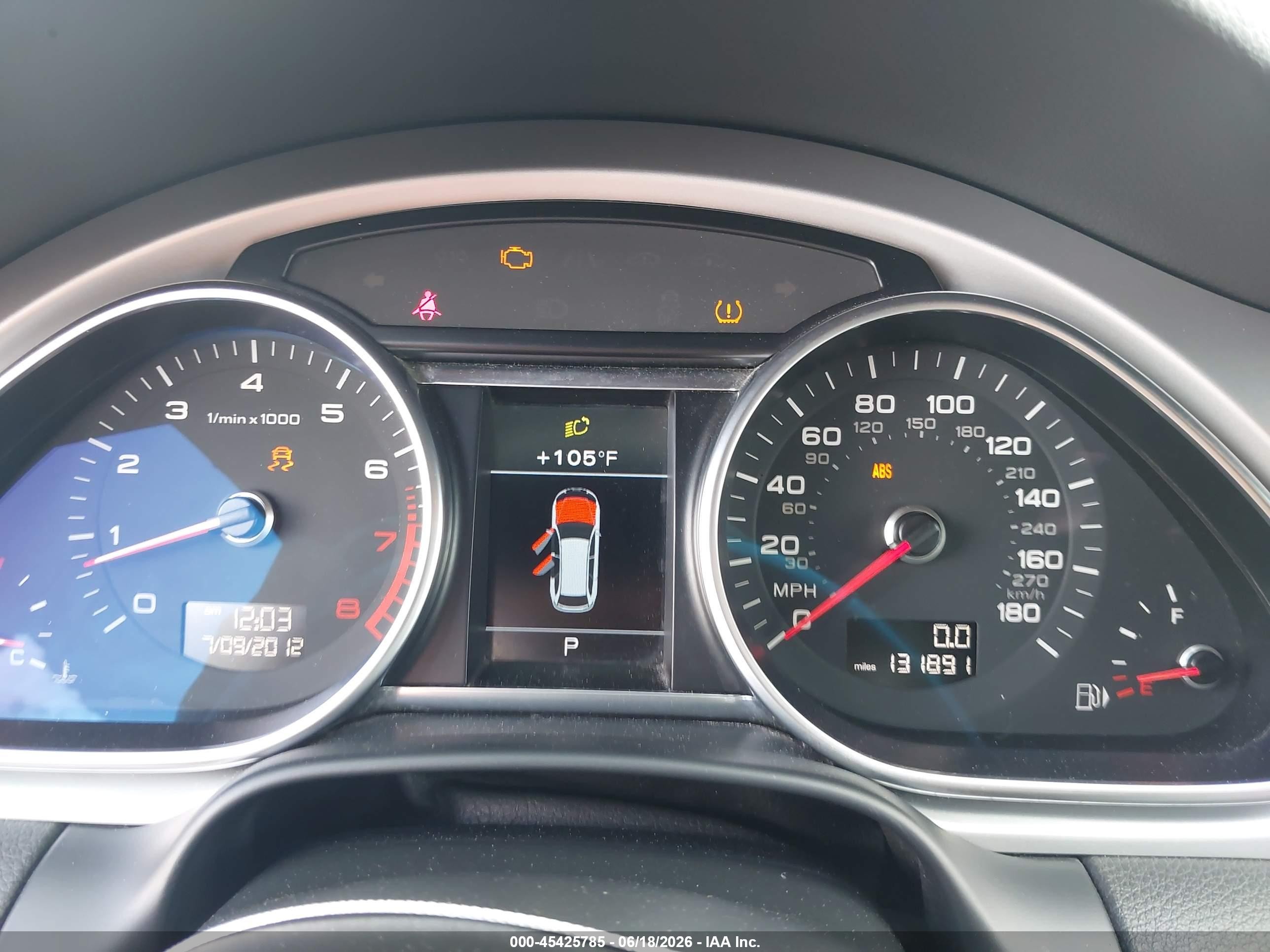 2014 Audi Q7 3.0t S Line Prestige Черный vin: WA1DGAFE2ED006382