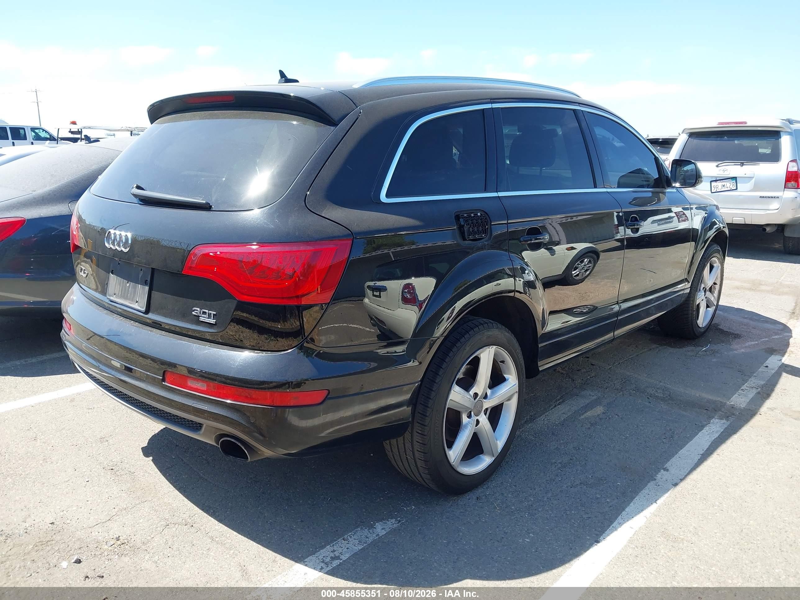 2015 Audi Q7 3.0t S Line Prestige Black vin: WA1DGAFE2FD028576