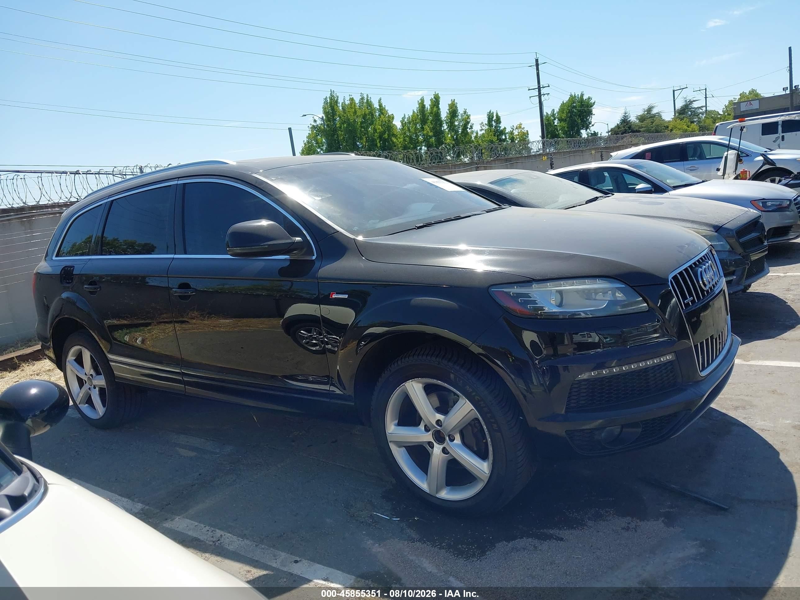 2015 Audi Q7 3.0t S Line Prestige Black vin: WA1DGAFE2FD028576