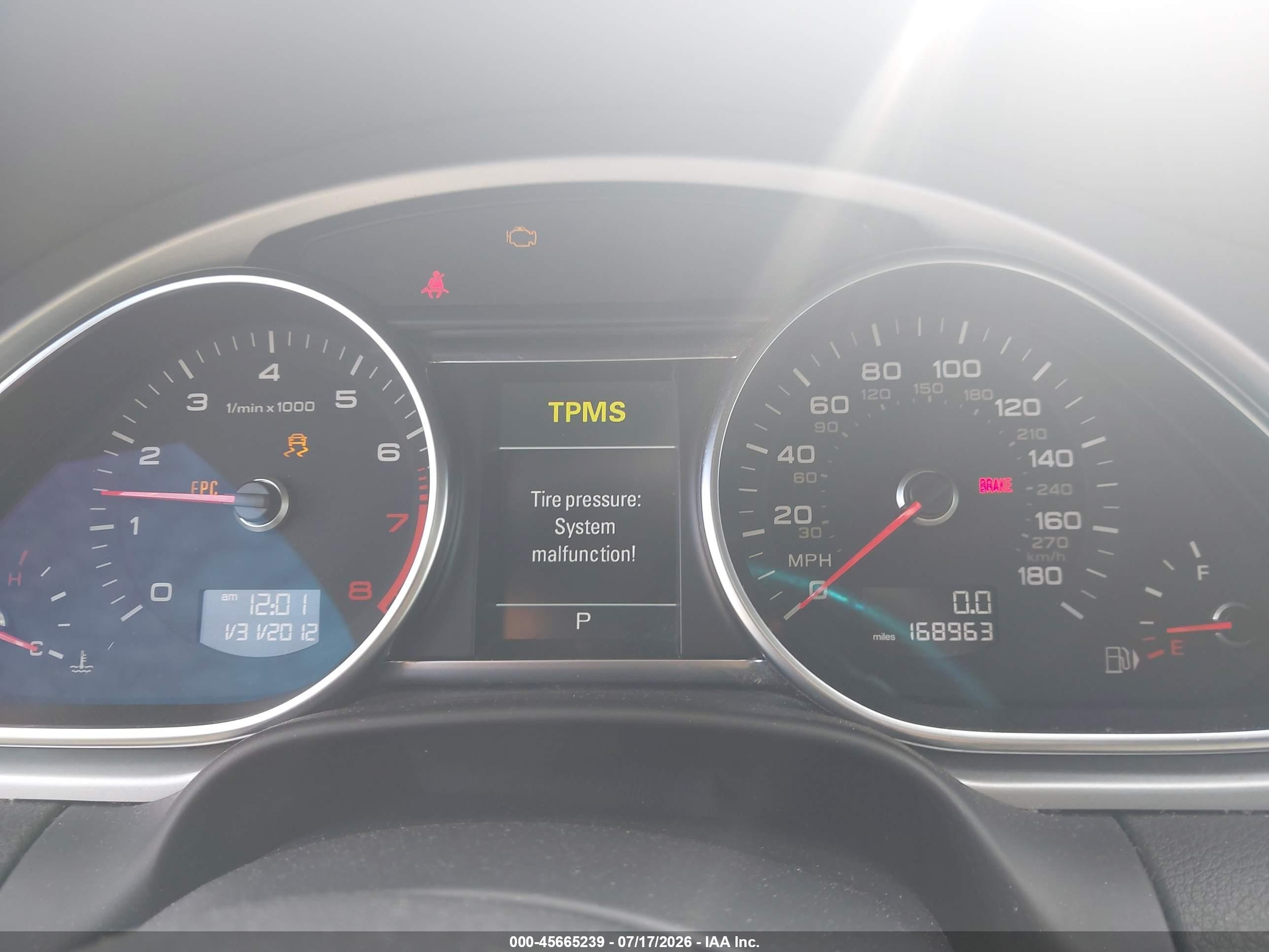2013 Audi Q7 3.0t S Line Prestige Black vin: WA1DGAFE3DD001450