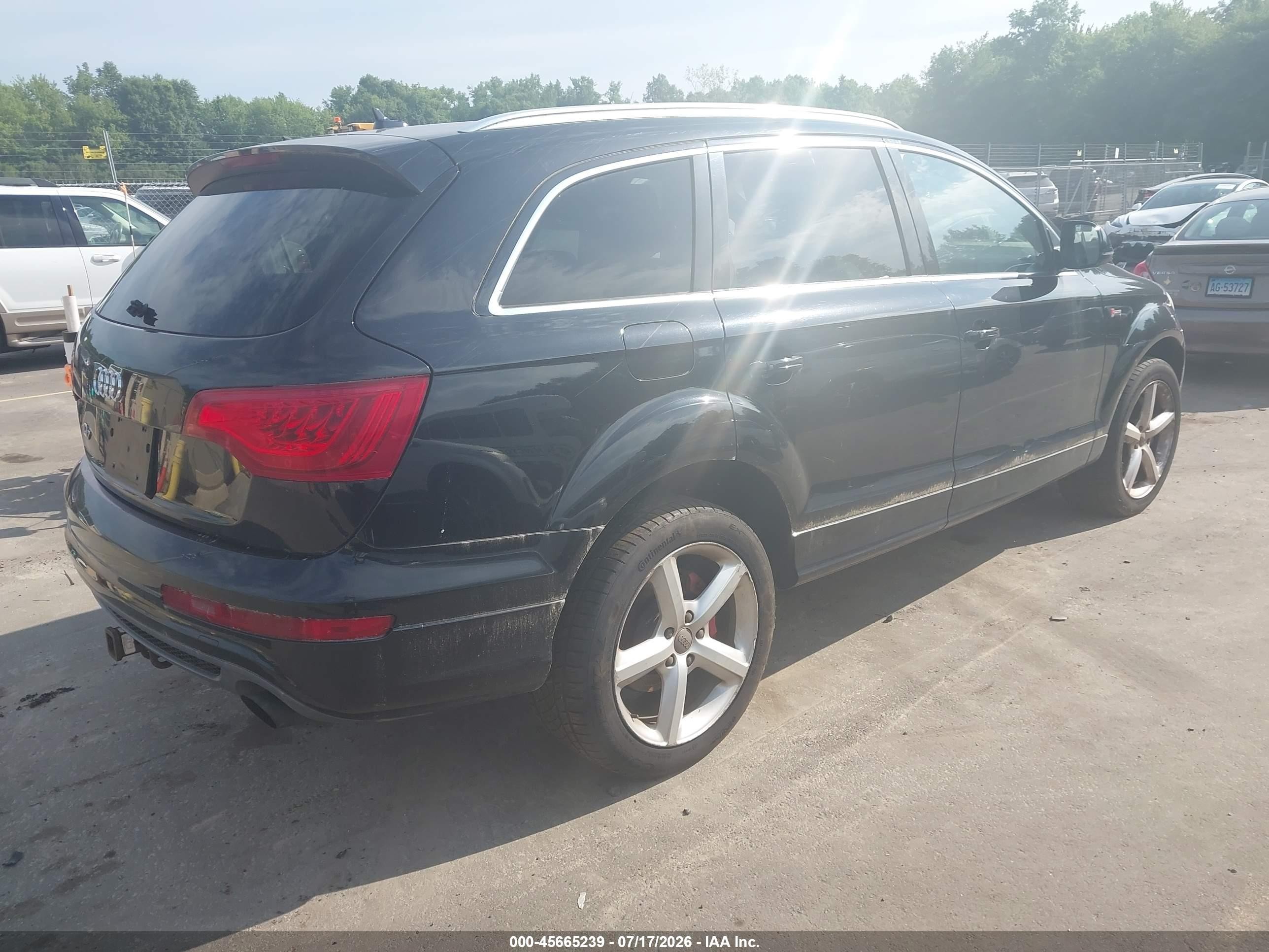 2013 Audi Q7 3.0t S Line Prestige Black vin: WA1DGAFE3DD001450