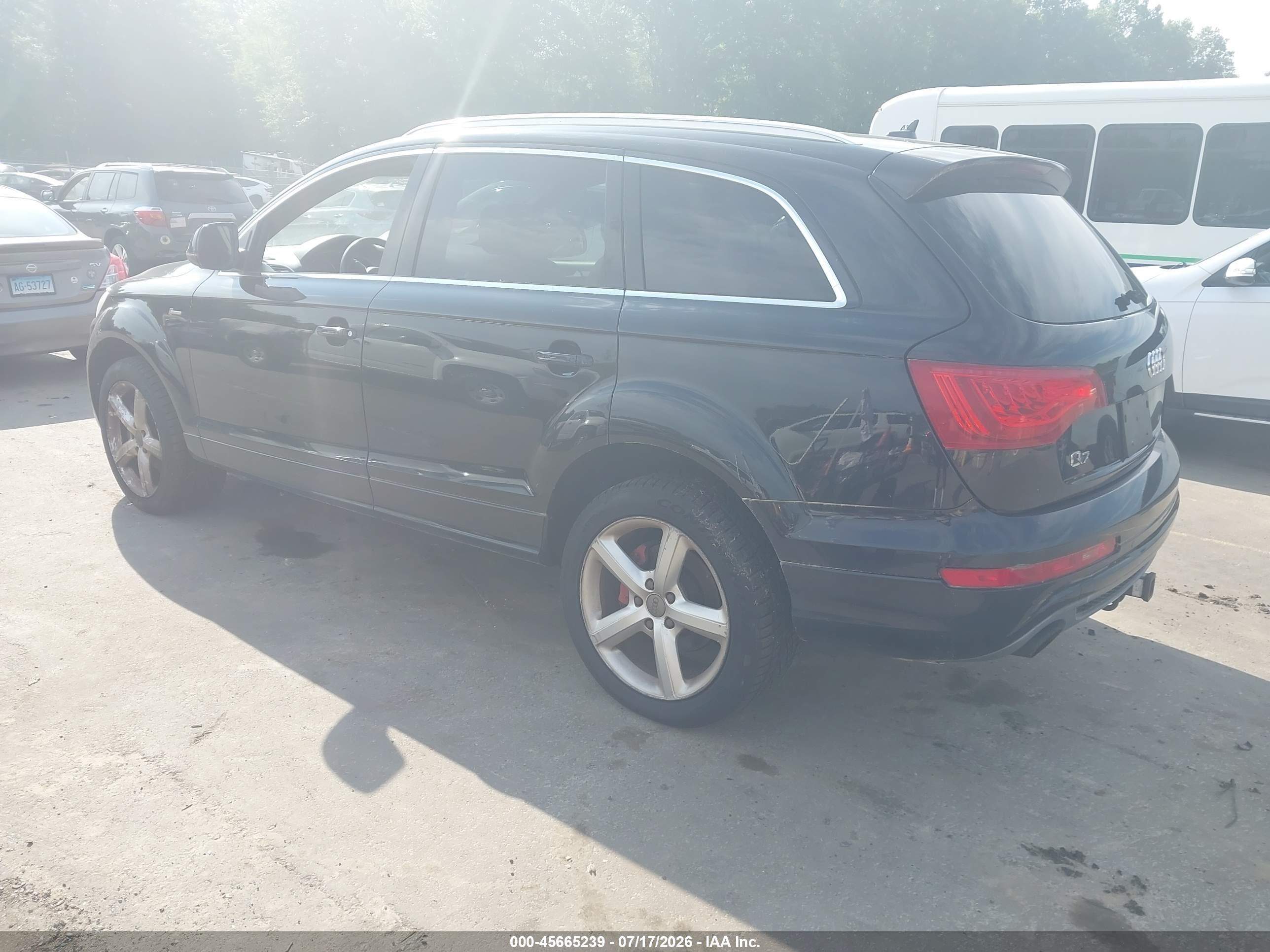 2013 Audi Q7 3.0t S Line Prestige Black vin: WA1DGAFE3DD001450