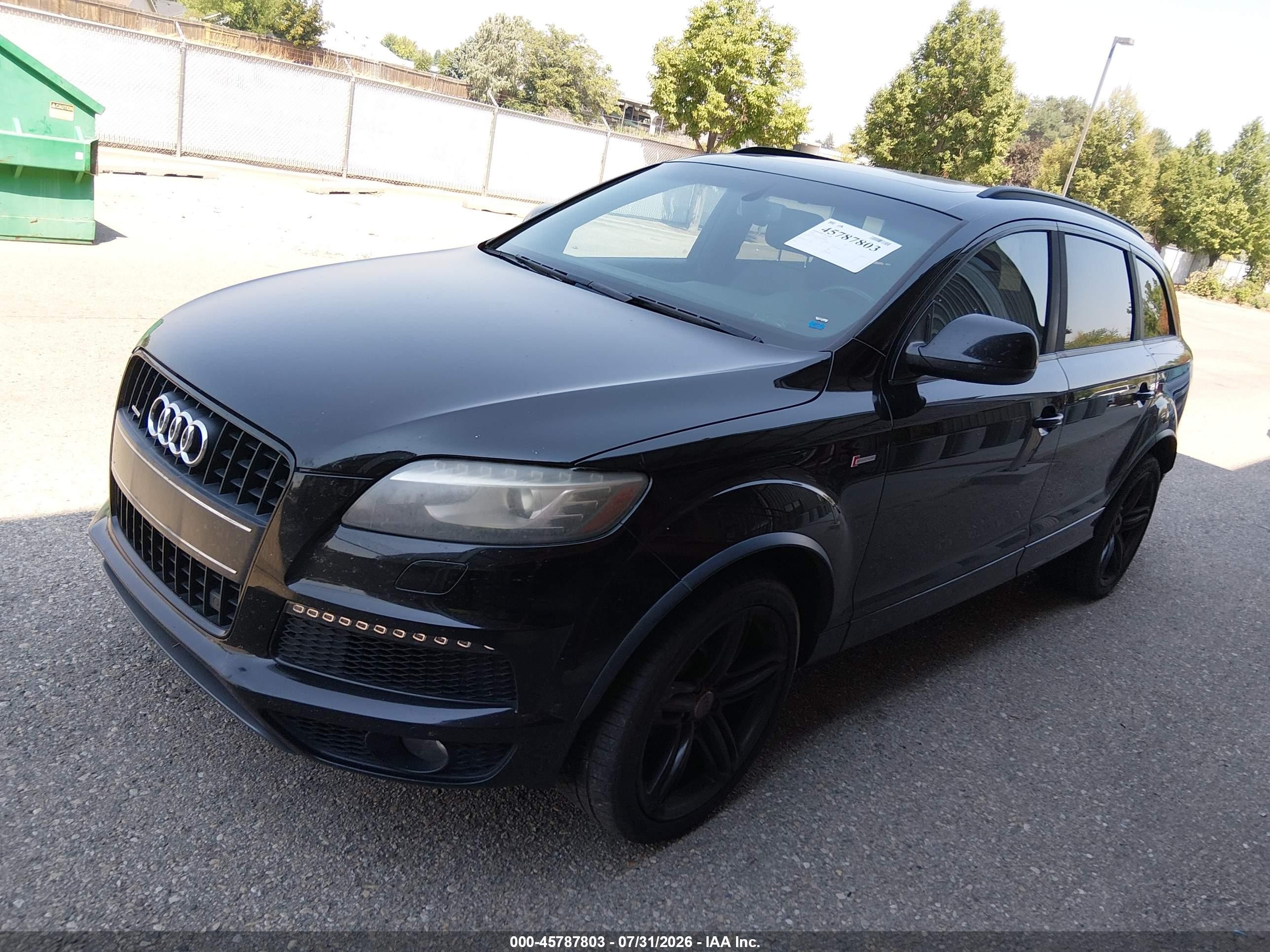 2014 Audi Q7 3.0t S Line Prestige Black vin: WA1DGAFE3ED003667